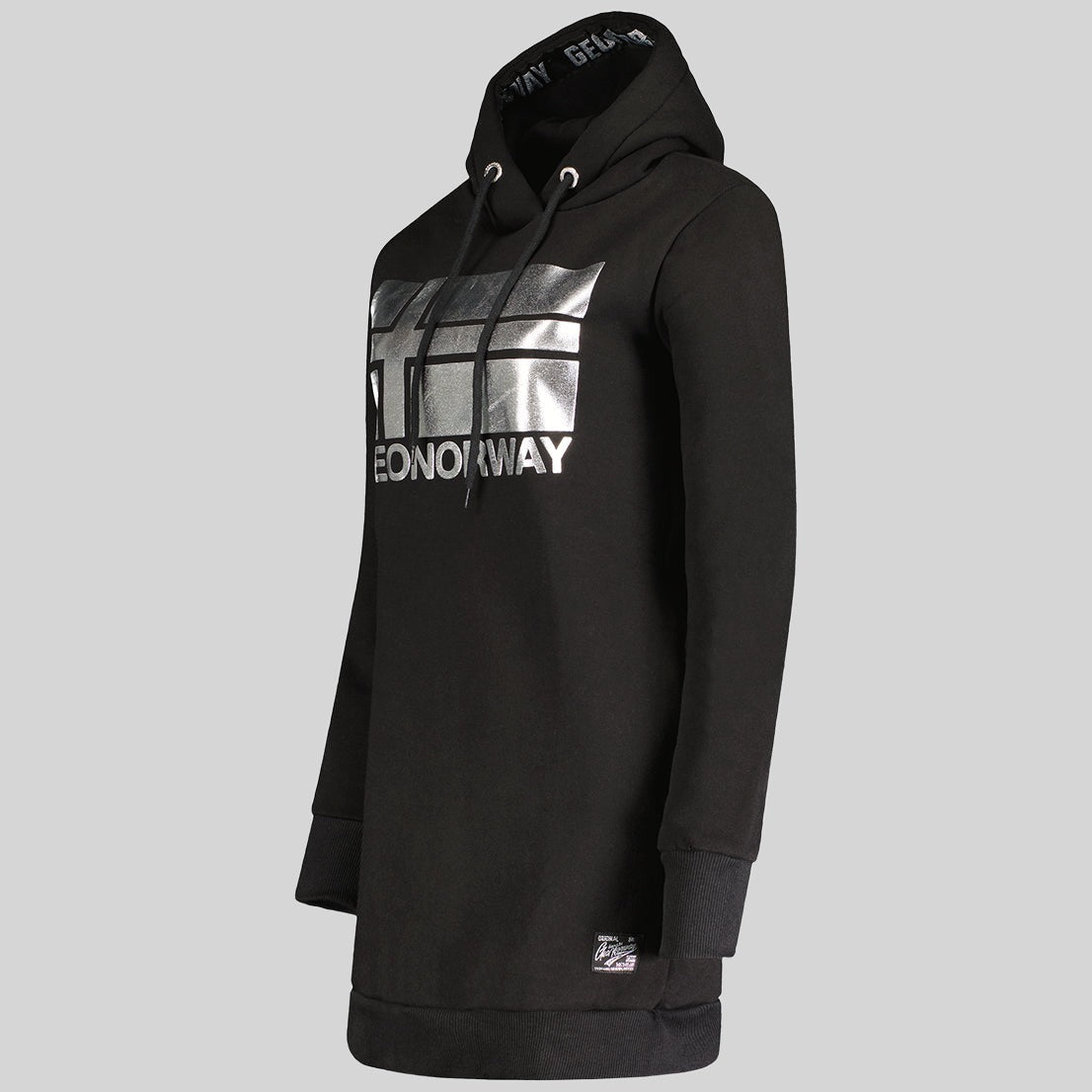 geographical-norway-fabienne-sweatkleid-schwarz-hoodiekleid-kapuze image 3