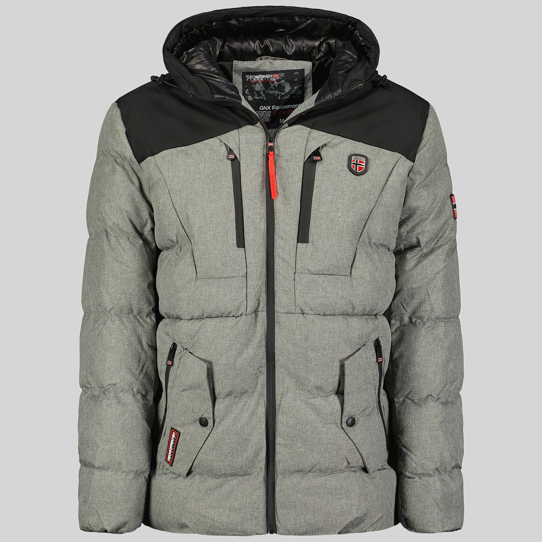 geographical-norway-cashblend-parka-herren-dunkelgrau-kapuze image 3