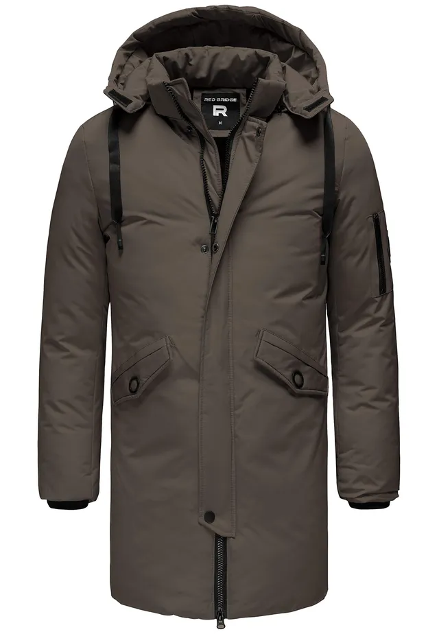 redbridge-parka-winterjacke-long-basic-herren-mit-kapuze image 1