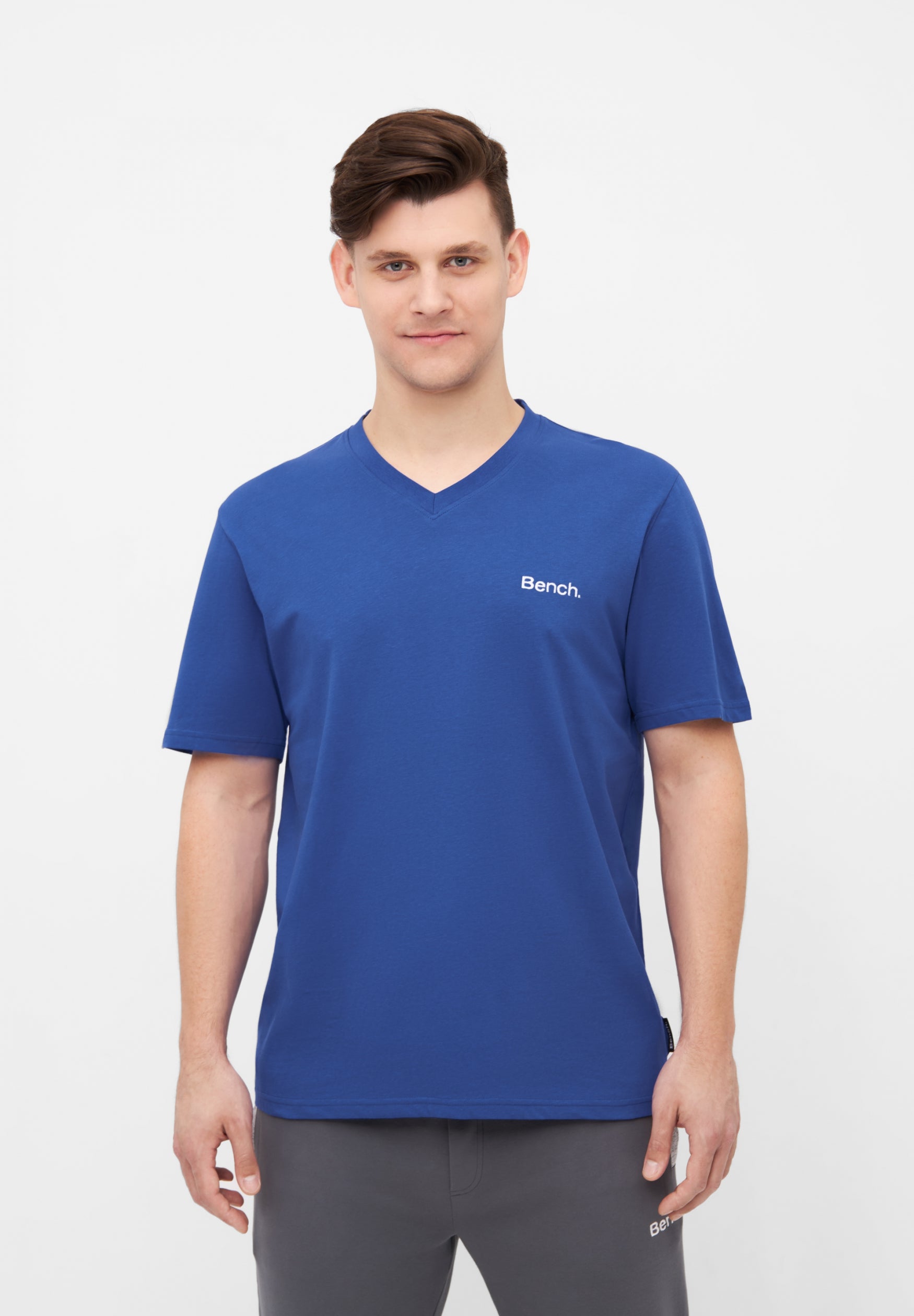bench-memphis-t-shirt-herren-v-ausschnitt-grau-basic image 6