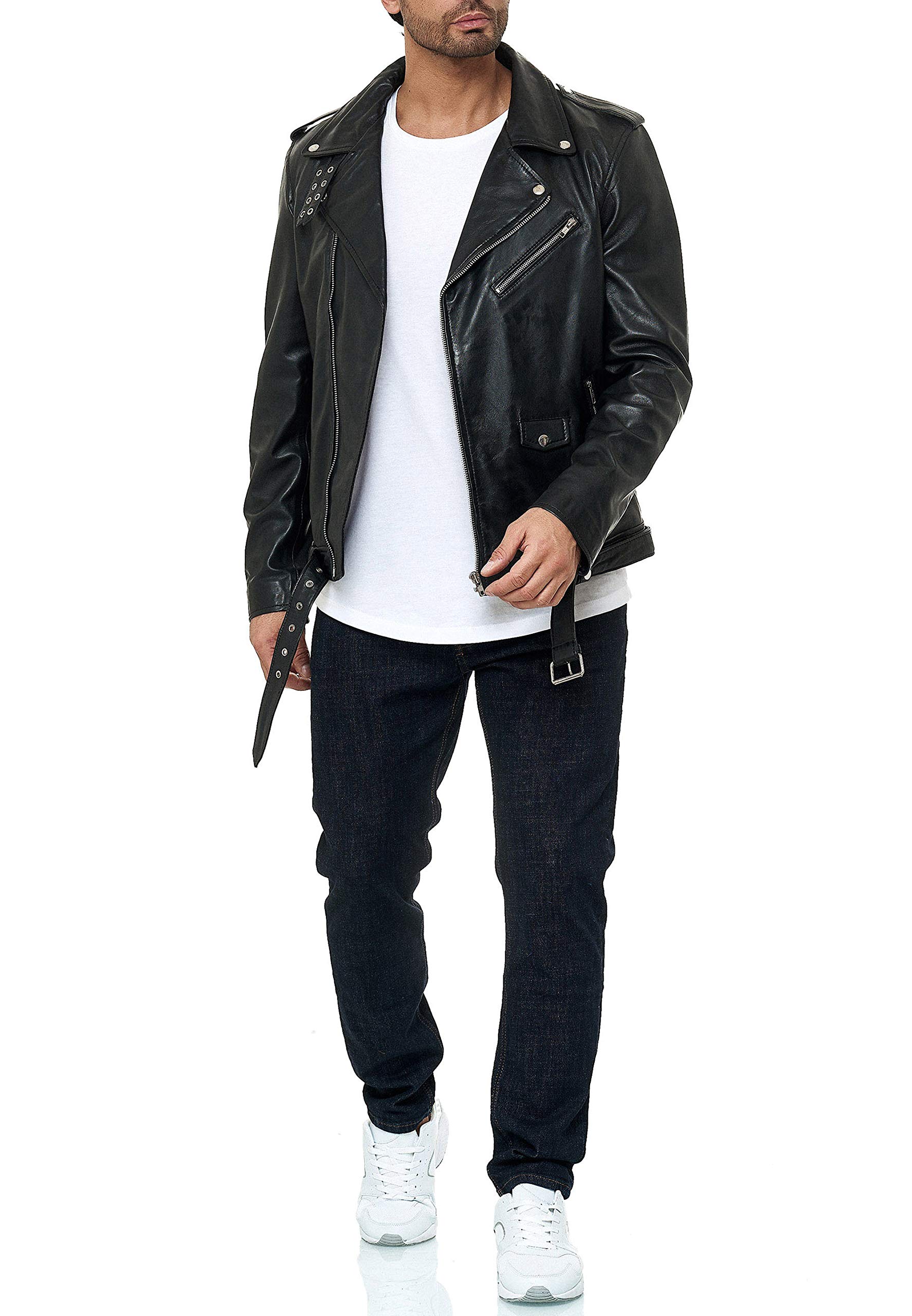 redbridge-bikerjacke-herren-echtleder-schwarz-gr-xl image 6