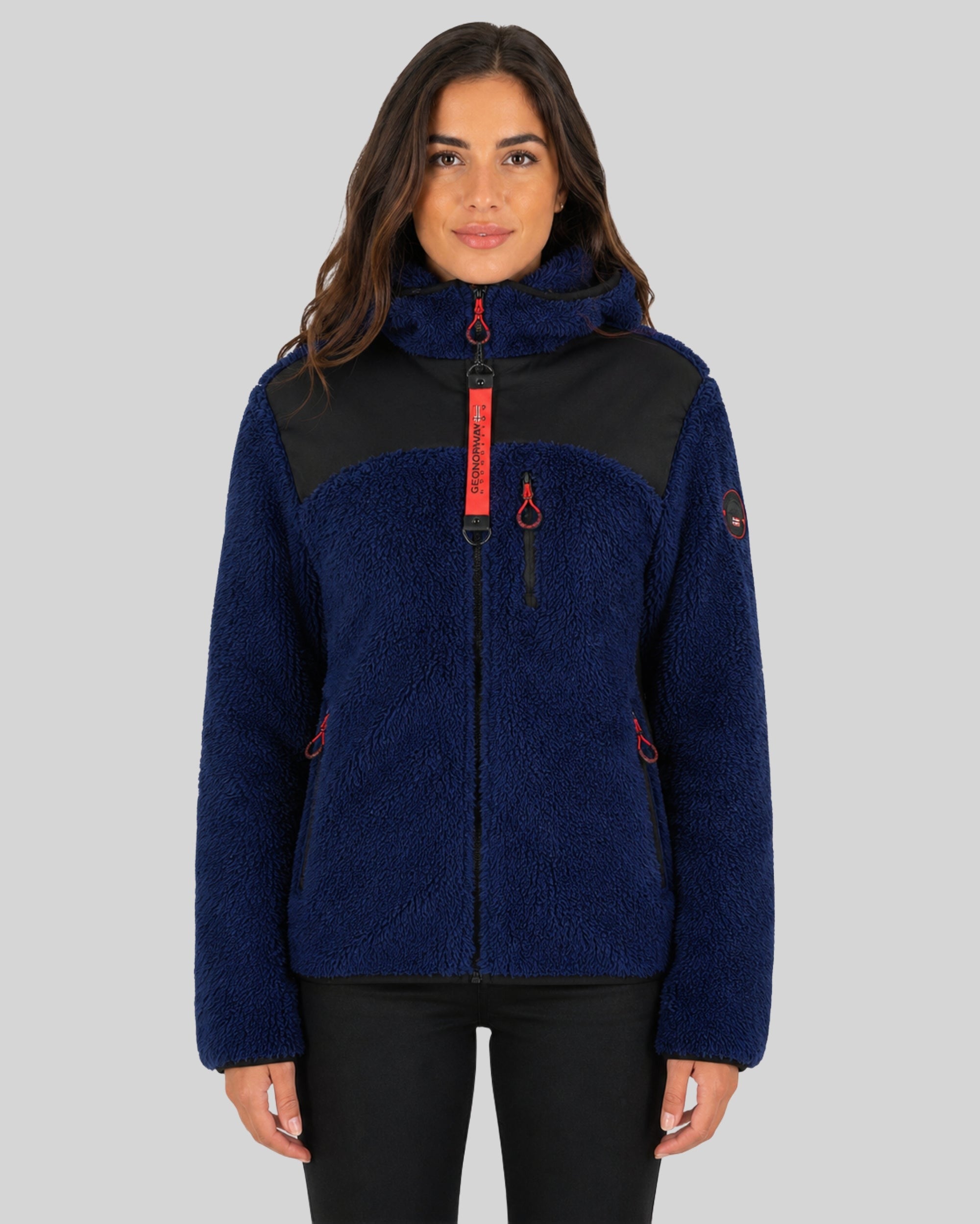 geographical-norway-telodia-damen-fleecejacke-marine-kapuze image 7