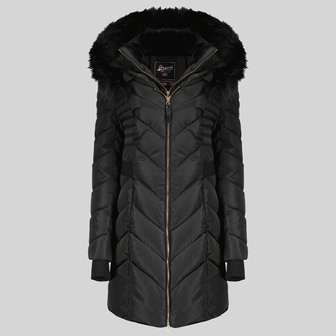 geographical-norway-dolrie-parka-damen-marine-lang-fell image 5