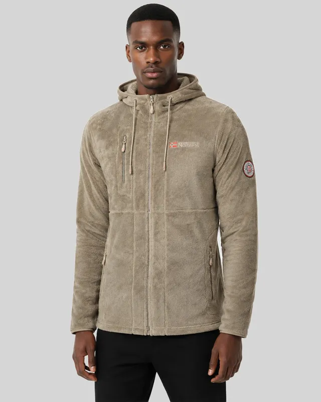 geographical-norway-upload-fleecejacke-herren-taupe-zip image 1
