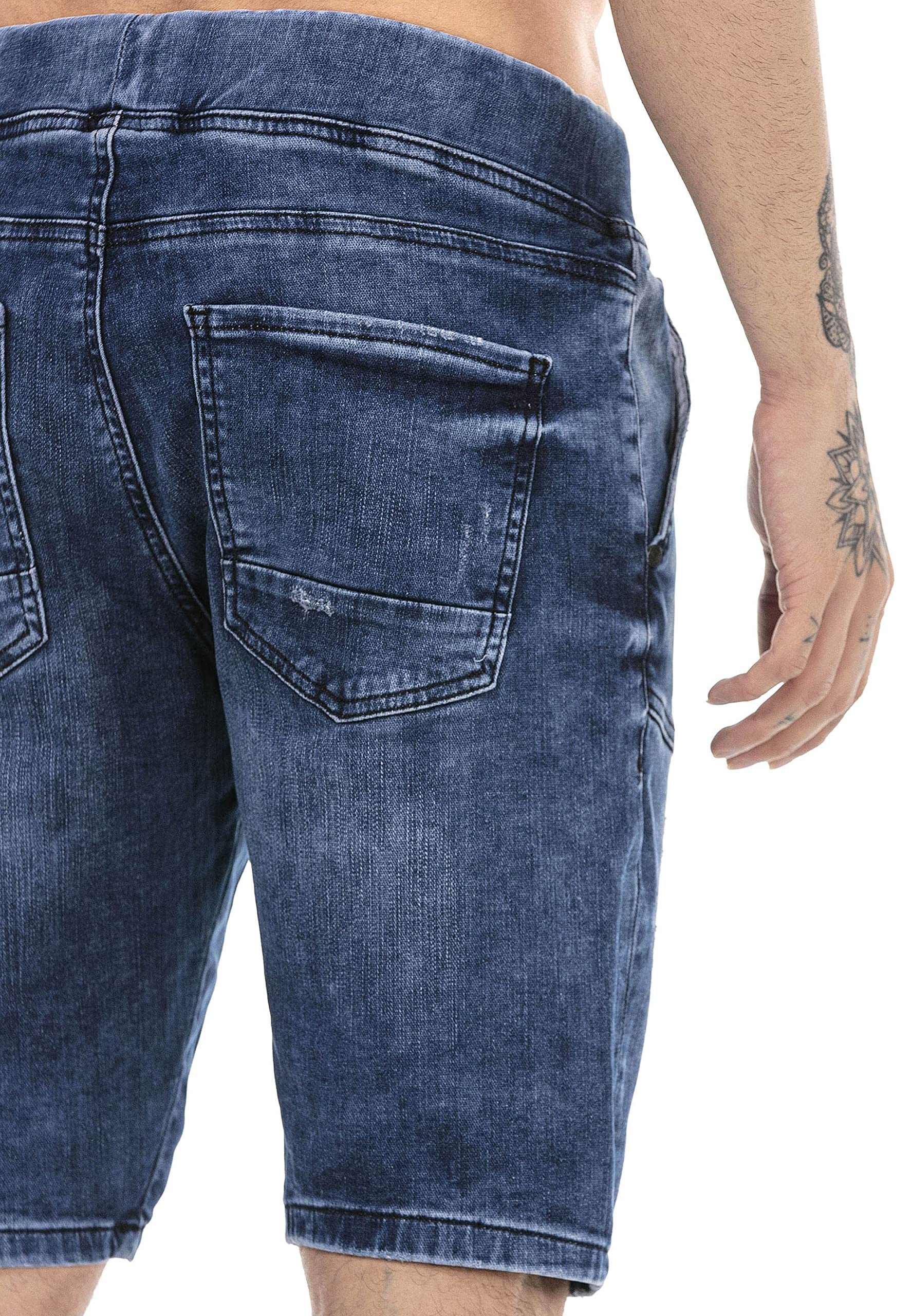 redbridge-shorts-used-look-jeansshorts-weicher-bund image 6