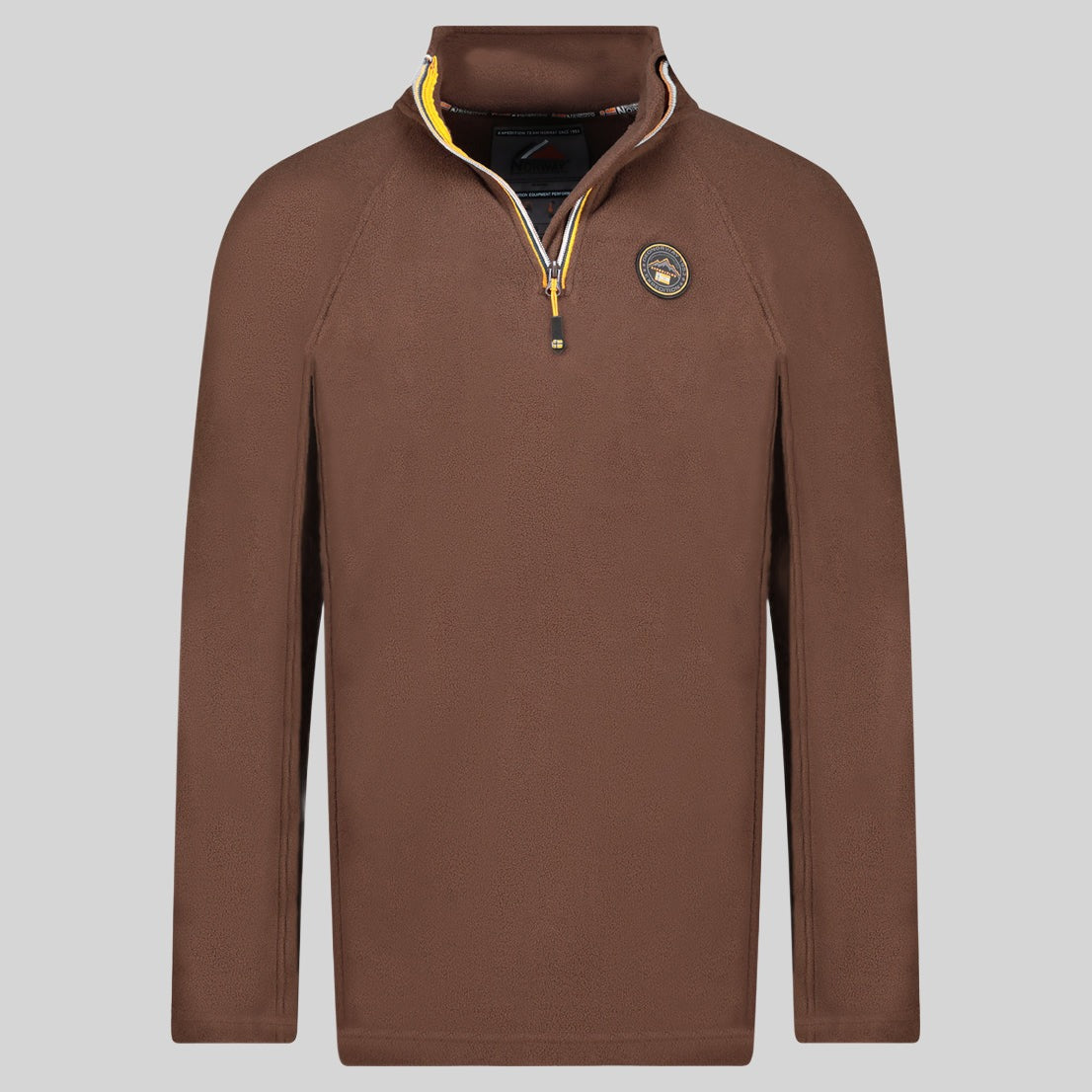 geographical-norway-tugim-hz-fleecepullover-herren-kaki-zip image 8