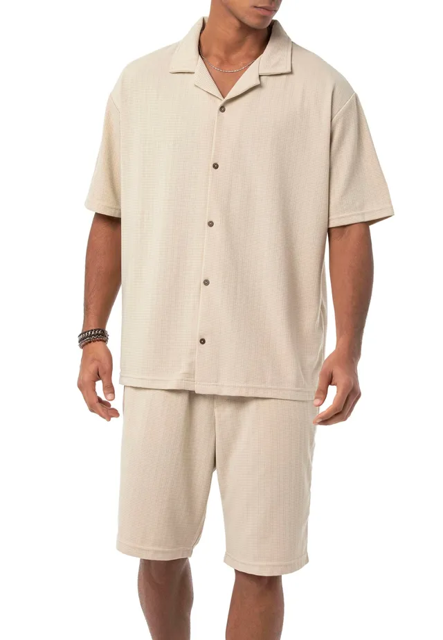 redbridge-sommer-set-hemd-shorts-beige-gr-e-m image 1