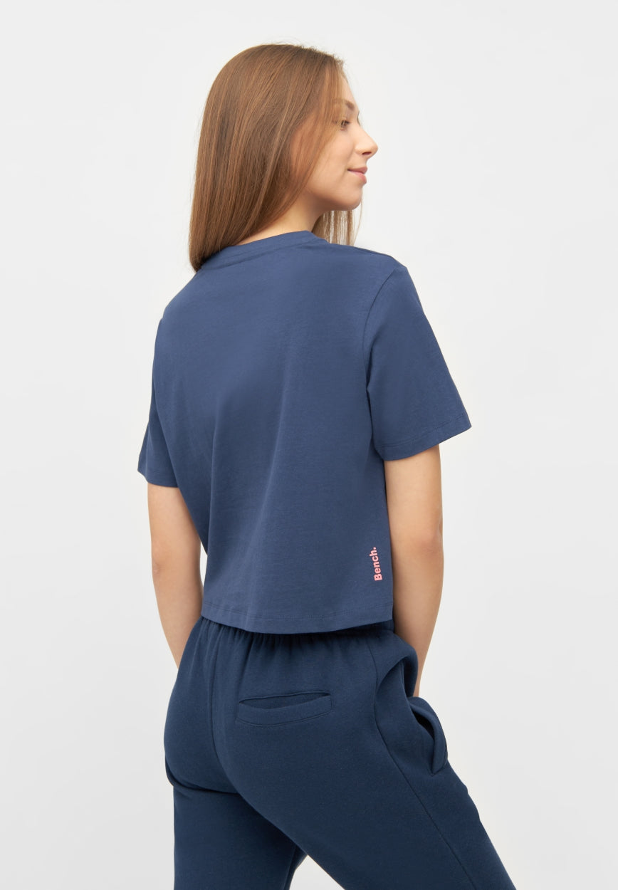 bench-kay-damen-t-shirt-cropped-brightrose-aus-baumwolle image 7
