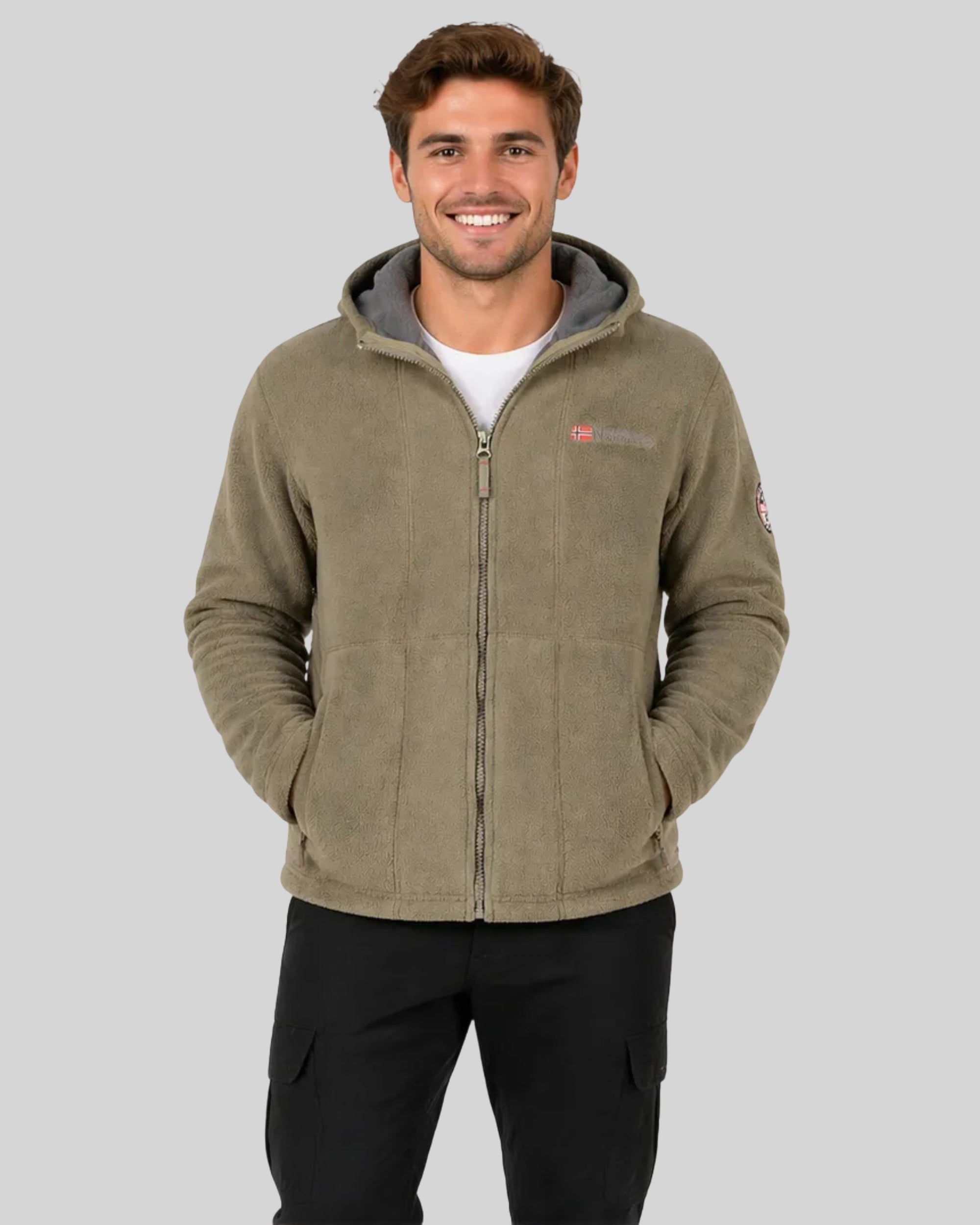 geographical-norway-torleon-hood-herren-fleecejacke-kapuze image 1