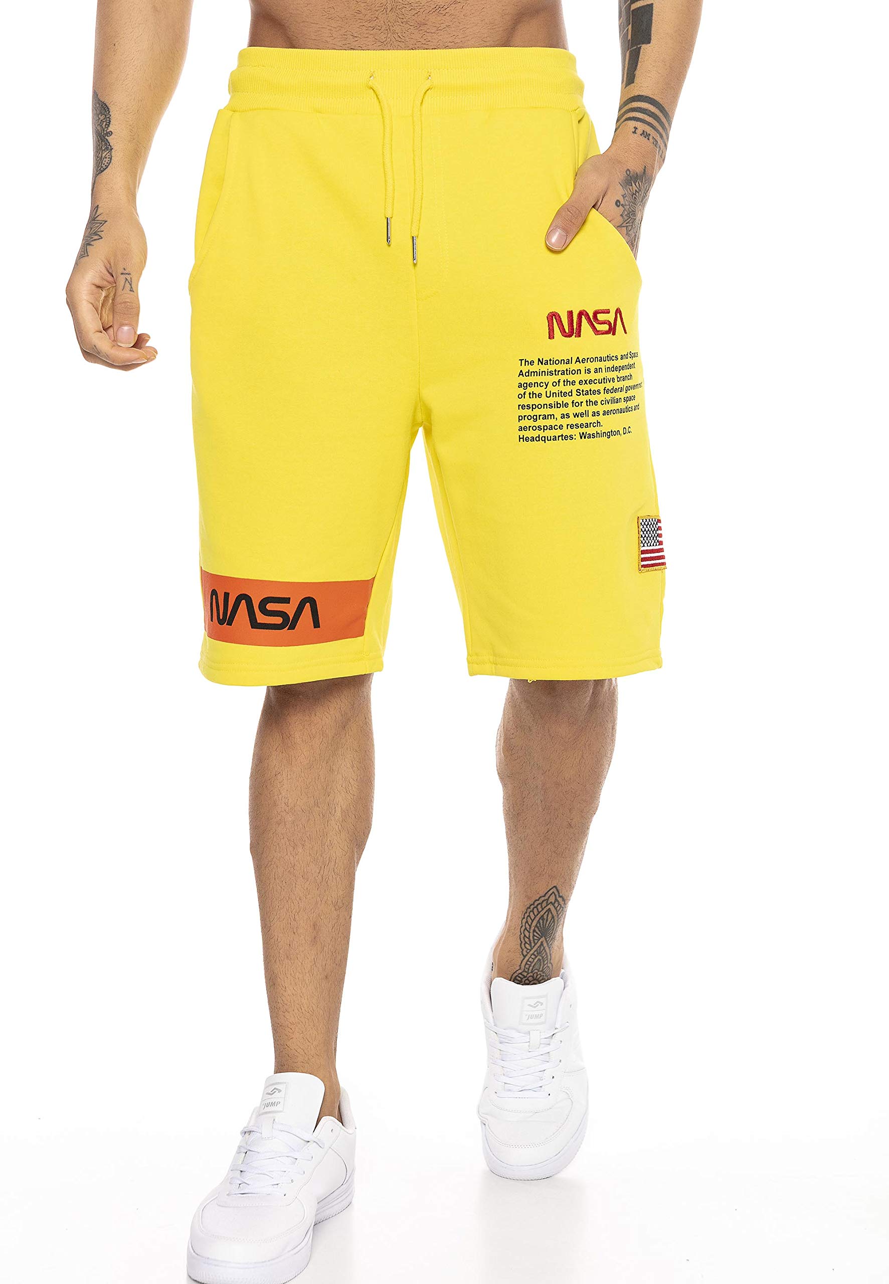 redbridge-shorts-herren-nasa-sweatshorts-kurz-anthrazit-baumwolle image 7
