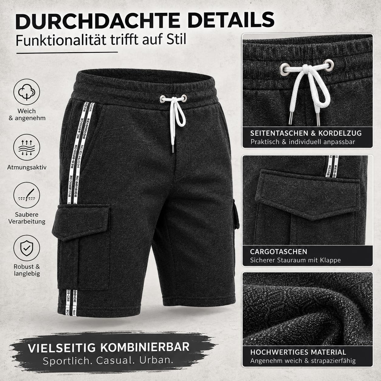 redbridge-cargoshorts-herren-knielang-gr-e-l-taschen image 4