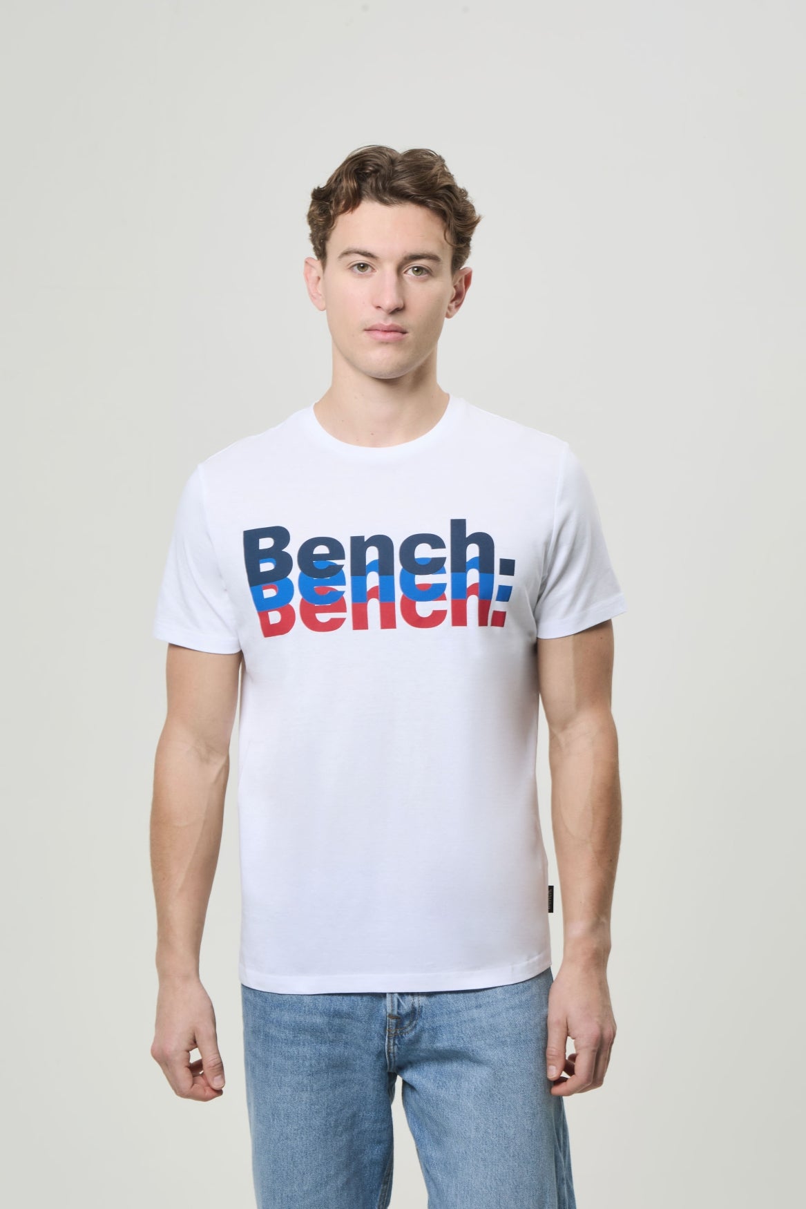 bench-arcus-herren-t-shirt-white-baumwolle-logo-slim image 2