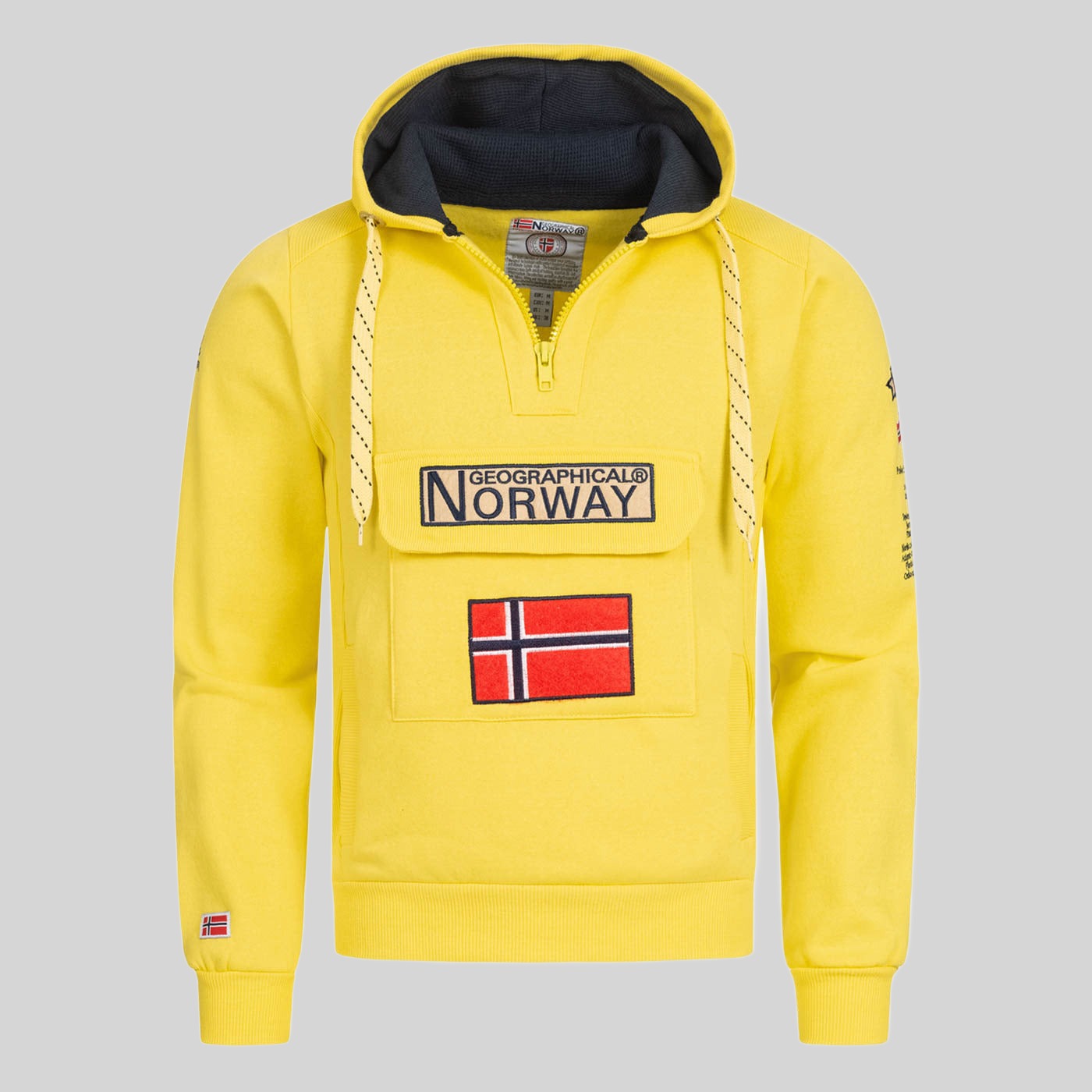 geographical-norway-gymclass-fluo-hoodie-orange-fluo-herren image 8