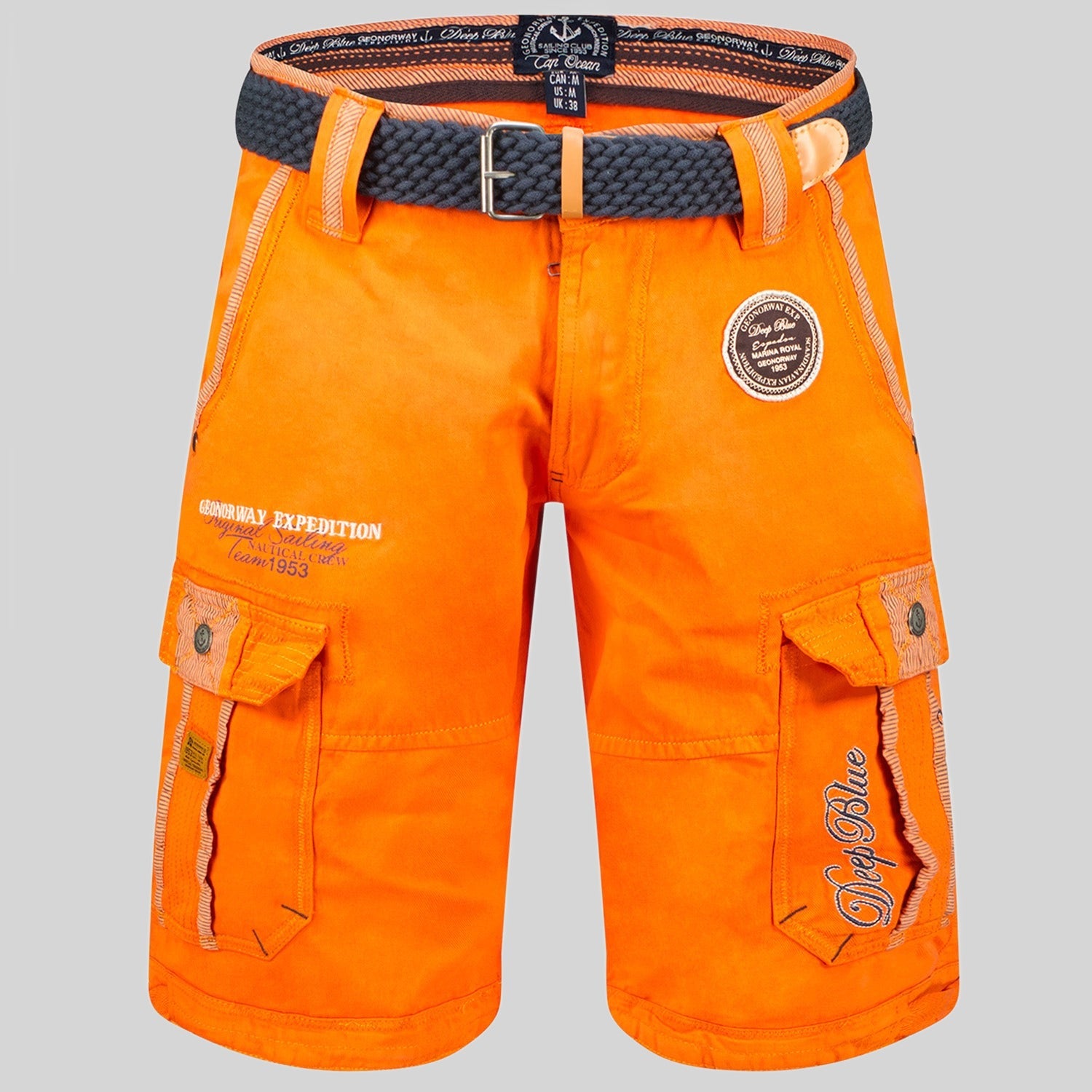 geographical-norway-paillette-herren-bermuda-marine-mit-taschen image 1