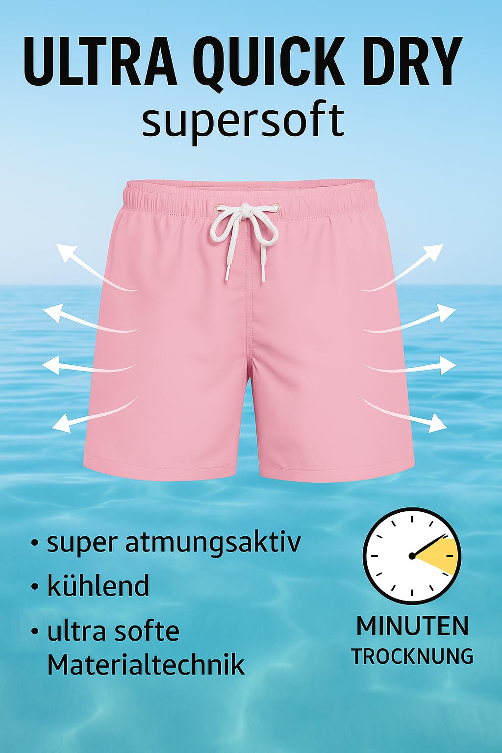 redbridge-shorts-badehose-herren-badeshorts-wei-schnelltrocknend image 3