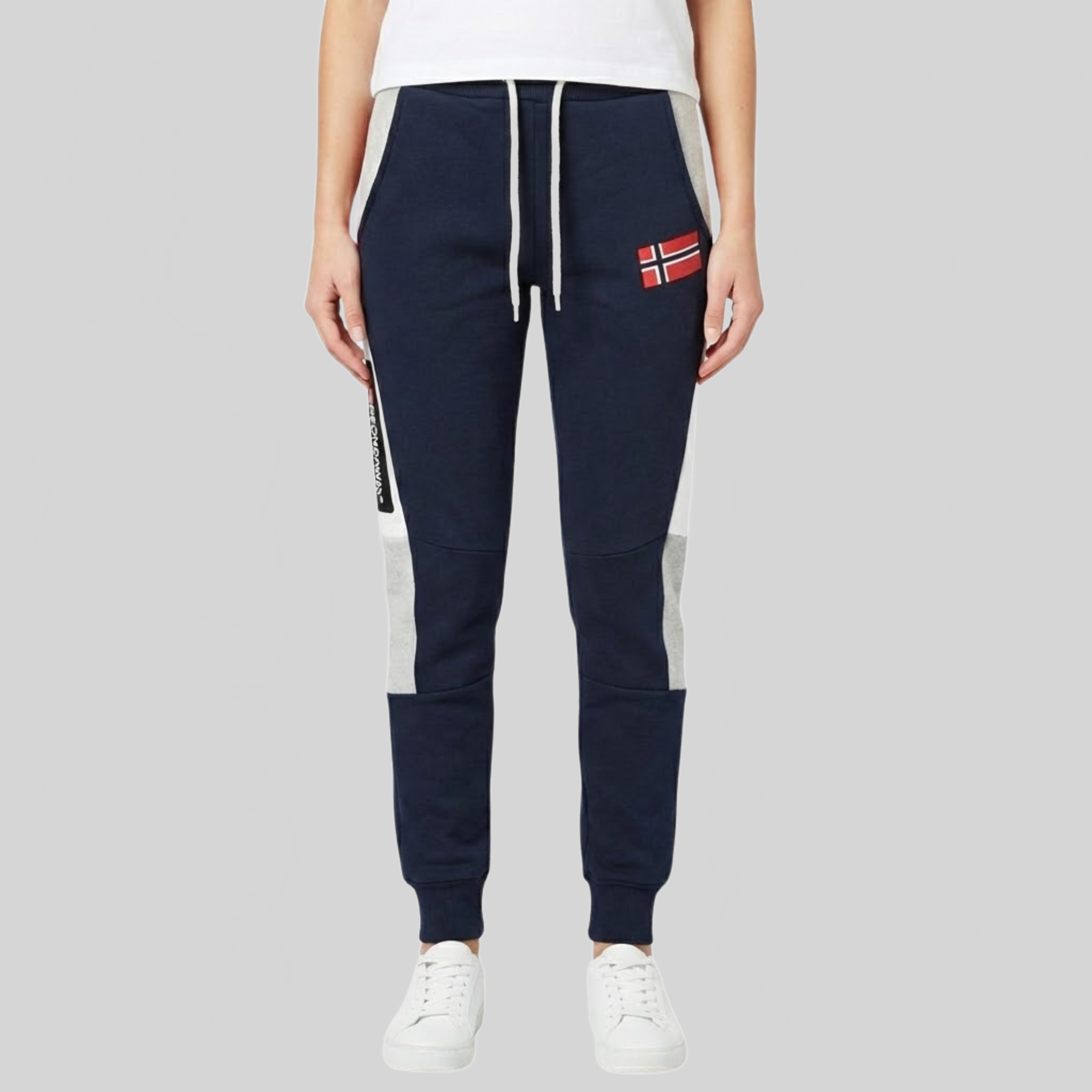geographical-norway-molem-jogginghose-damen-marine-streifen image 1