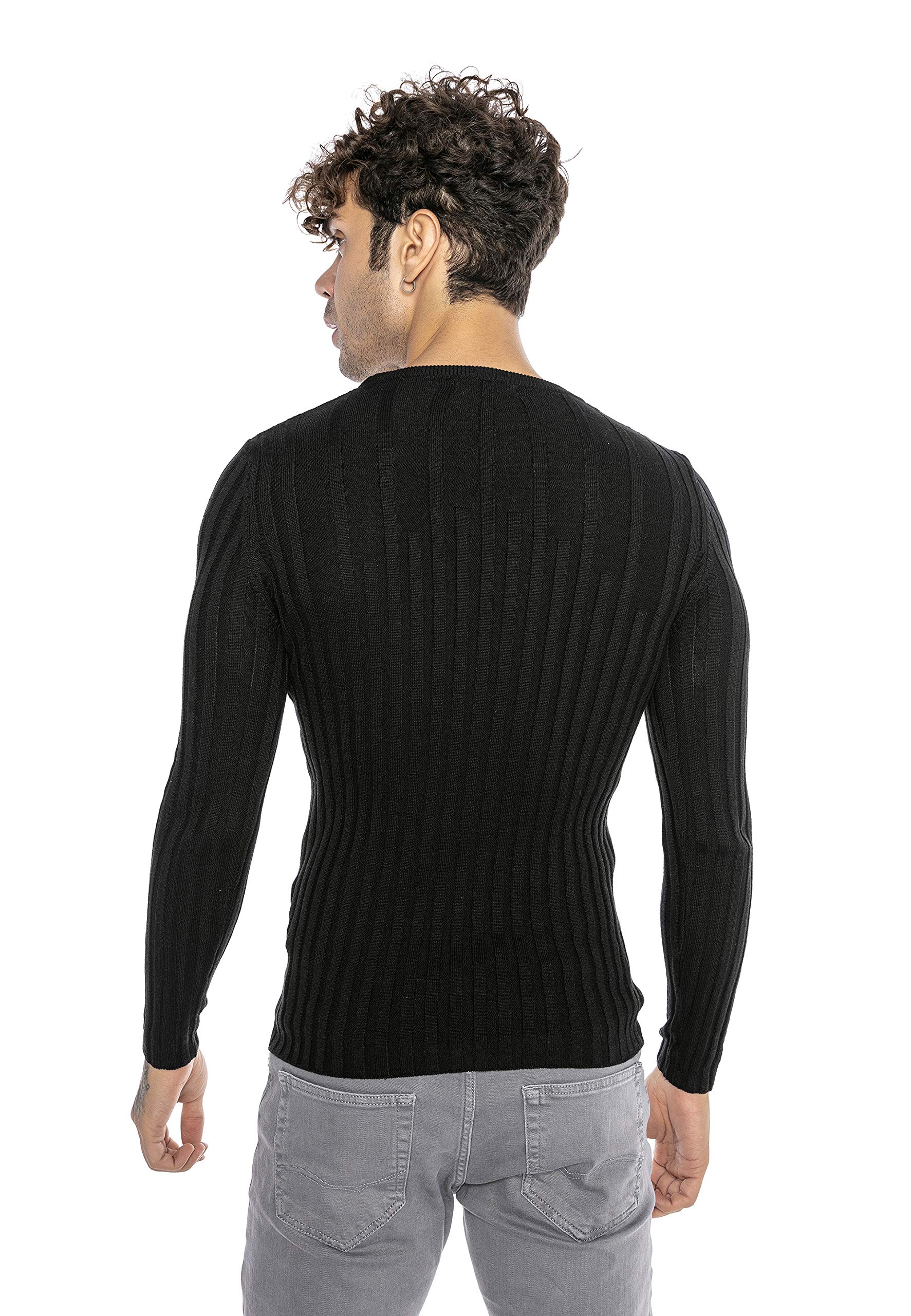 redbridge-up-and-down-m3114-strickpullover-herren-schwarz-slim-fit image 4