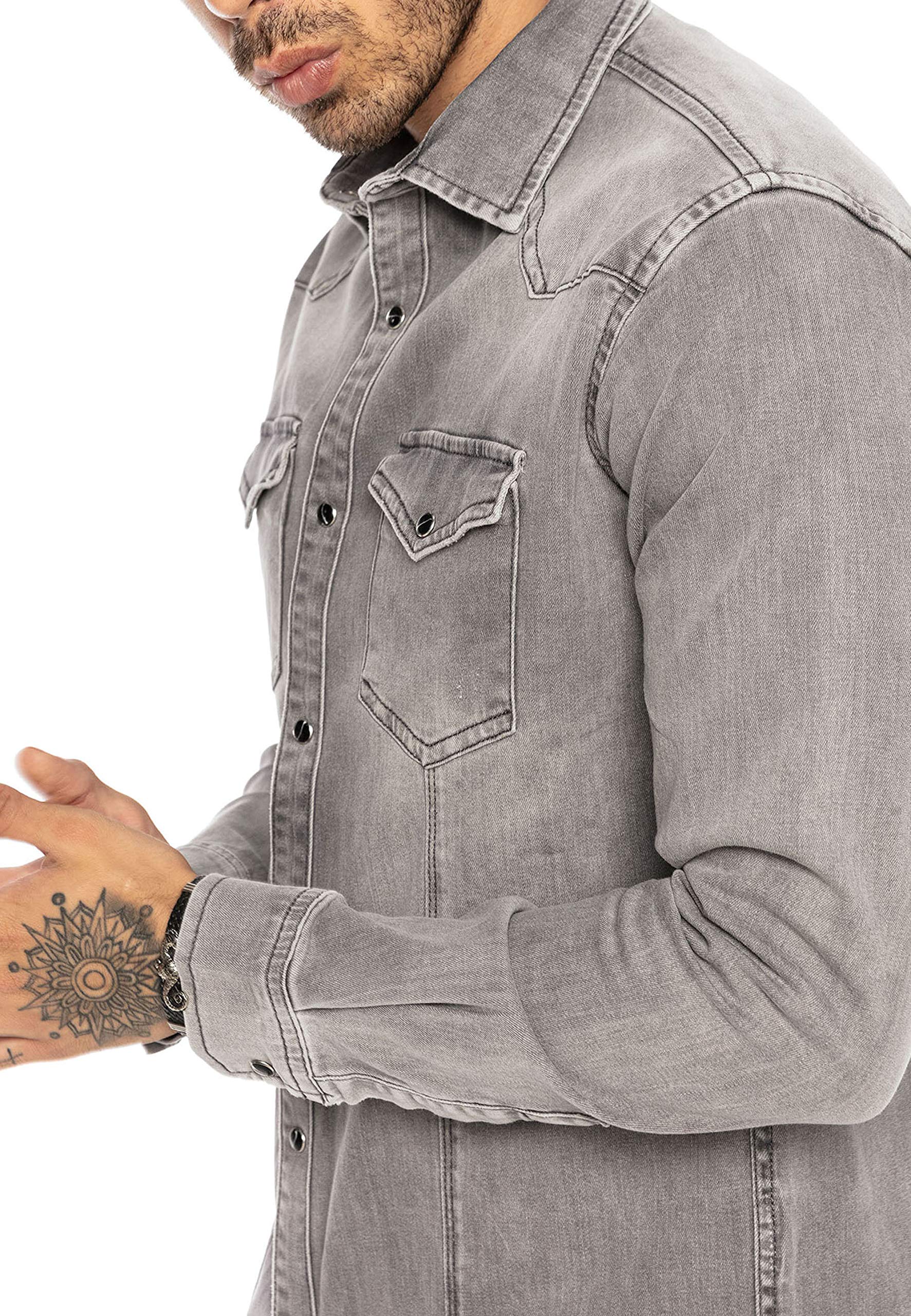 redbridge-jeanshemd-herren-langarm-blau-premium-denim-regular image 4