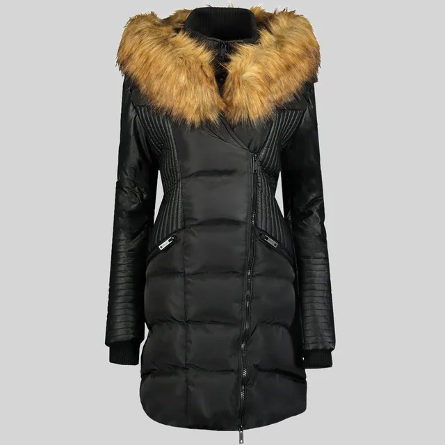 geographical-norway-ausmose-parka-damen-schwarz-mit-kapuze image 1