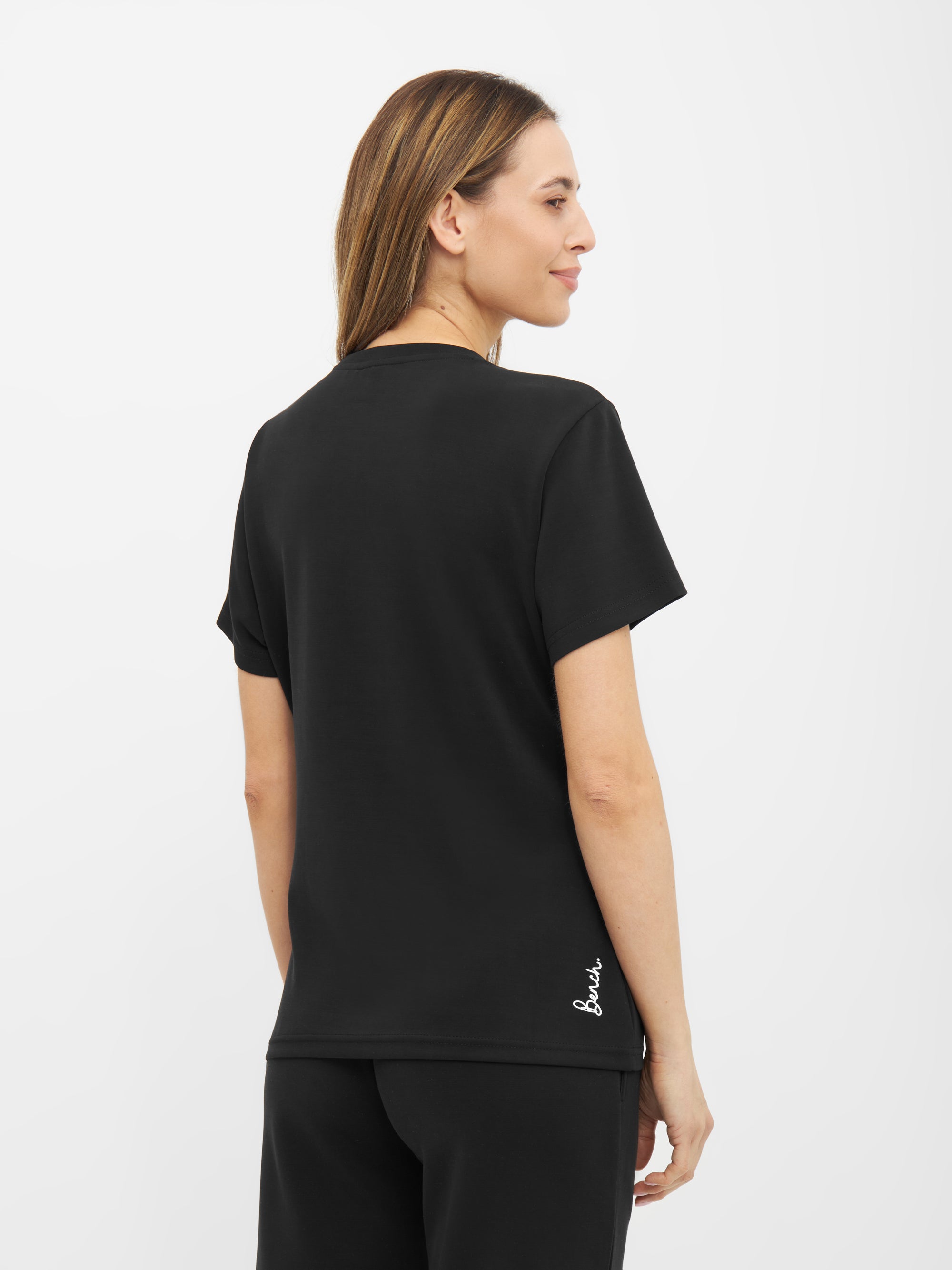 bench-imperia-shirt-t-shirt-damen-schwarz-modal-regular-fit image 3