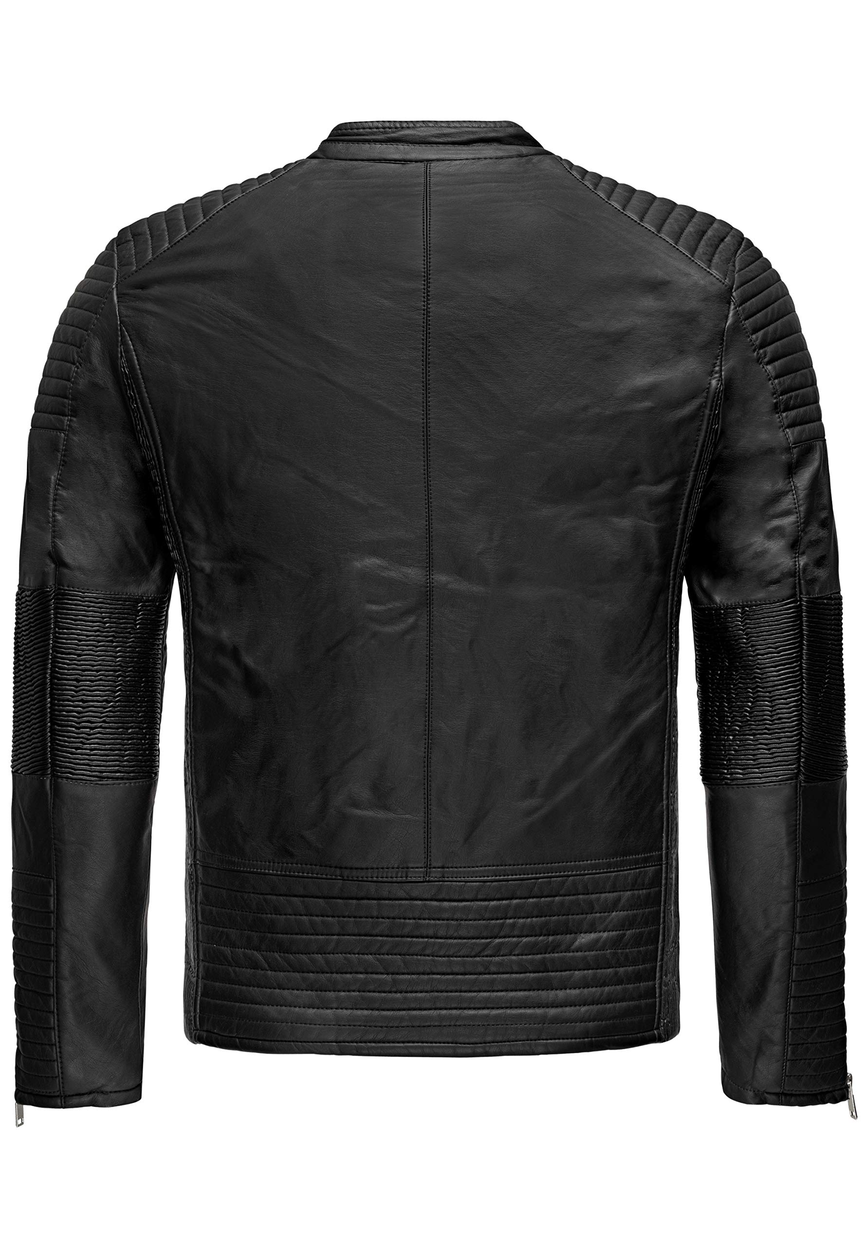 redbridge-oberbekleidung-herren-lederjacke-biker-schwarz-m image 8