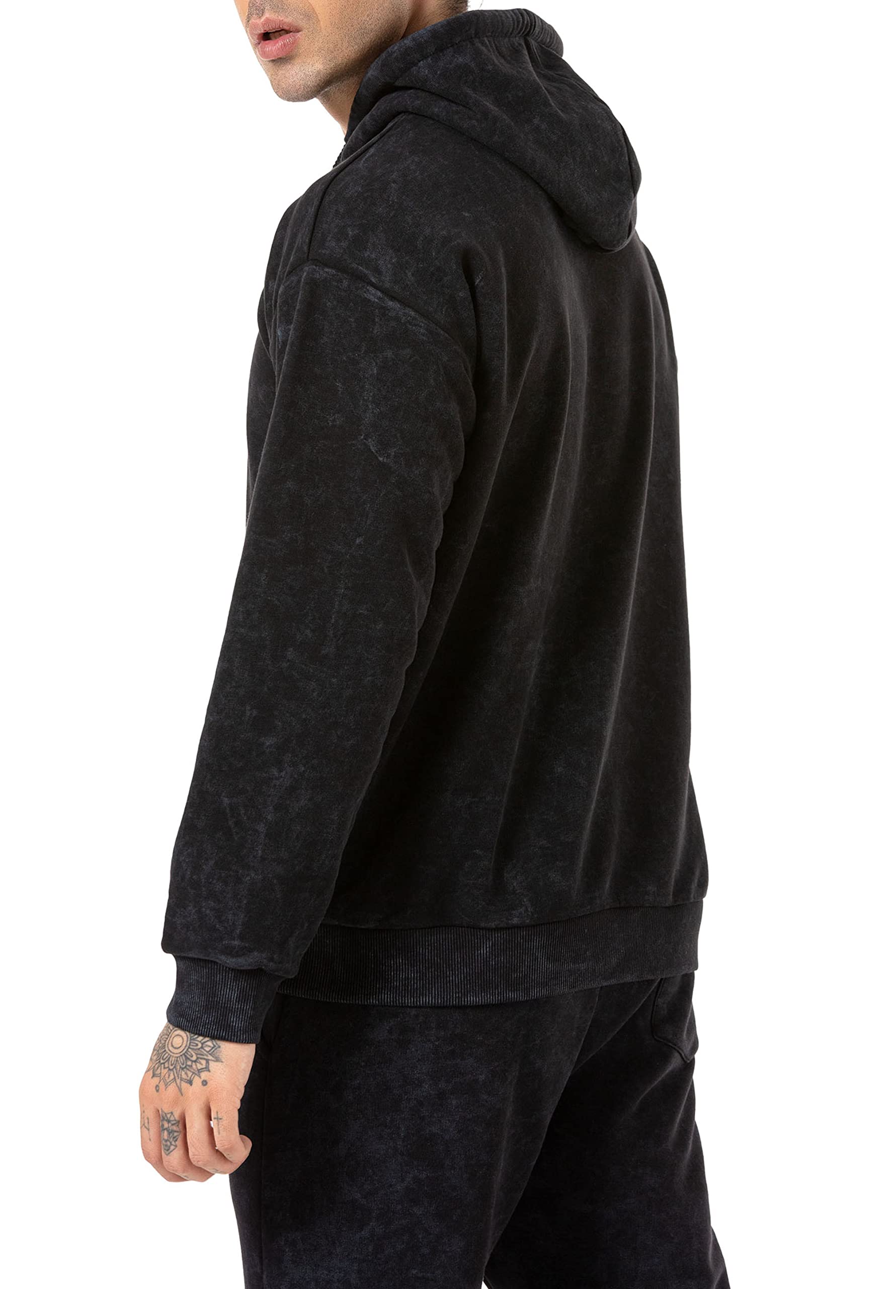 redbridge-pullover-batik-hoodie-herren-blau-l-mit-kapuze image 4