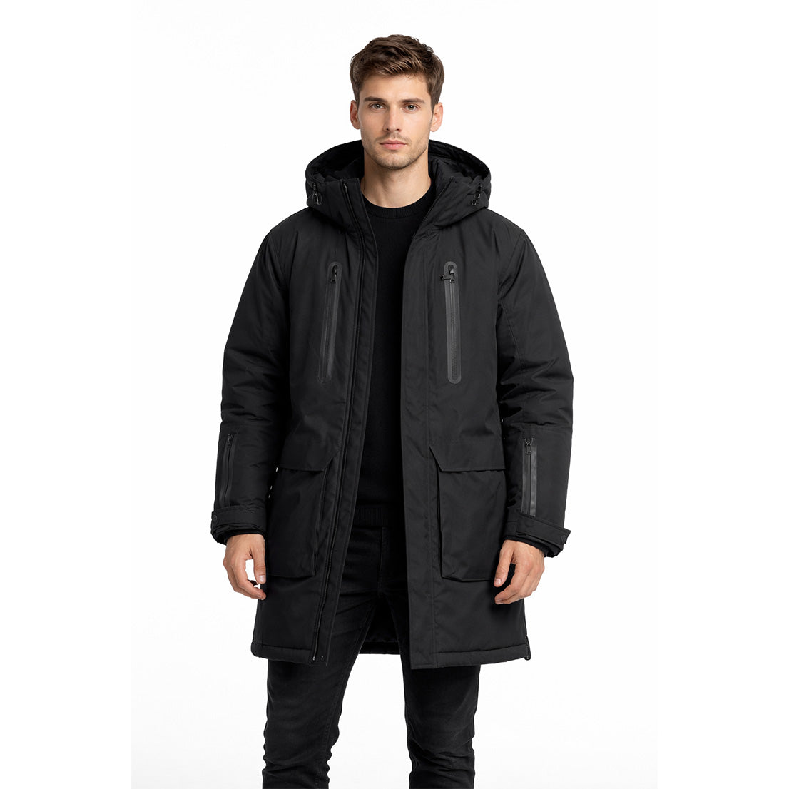 geographical-norway-biork-herren-parka-schwarz-lang-mit-kapuze image 2