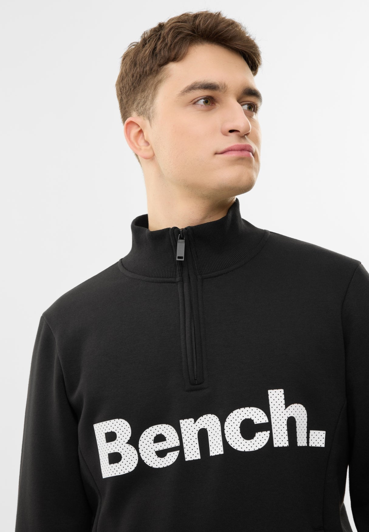 bench-plinth-sweatshirt-herren-schwarz-viertelzip image 4