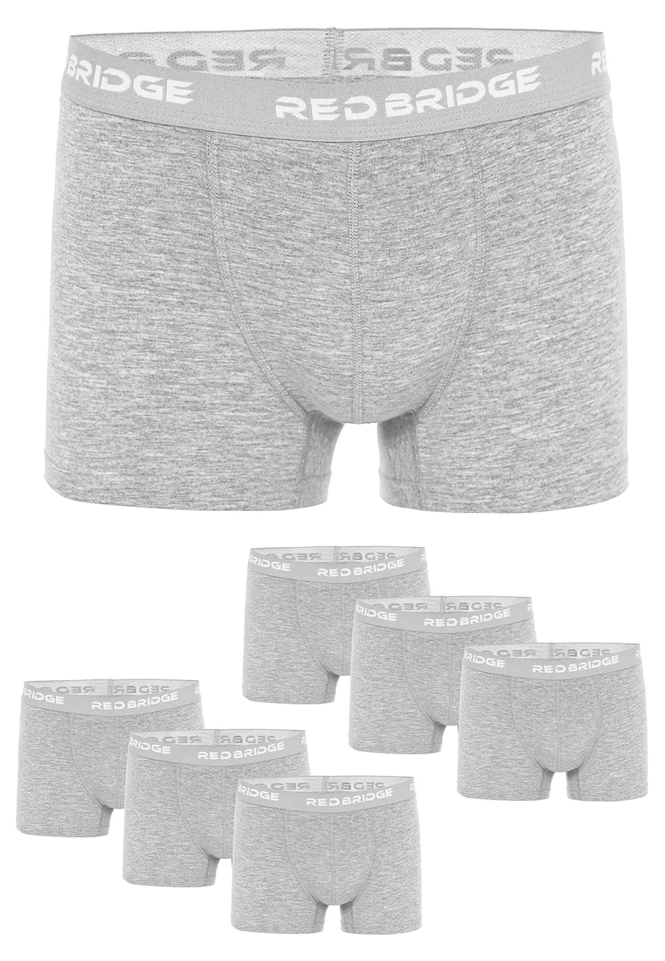 redbridge-m7301-boxershorts-6er-pack-herren-baumwolle-schwarz image 1