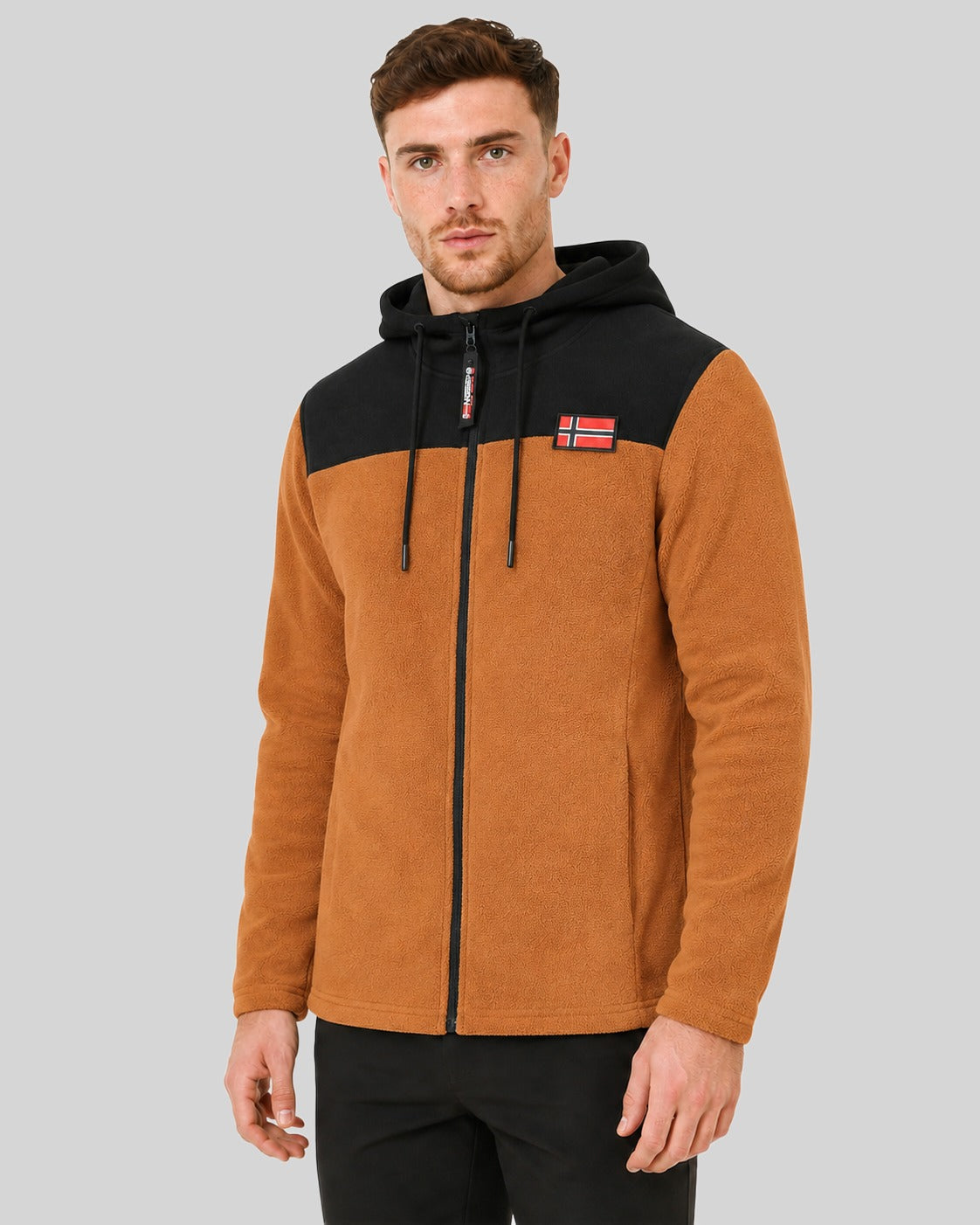 geographical-norway-uniclerc-hood-herren-fleecejacke-schwarz image 5