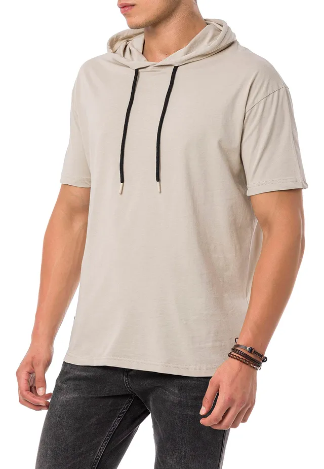 redbridge-t-shirt-herren-kurzarm-kapuze-wei-baumwolle image 1