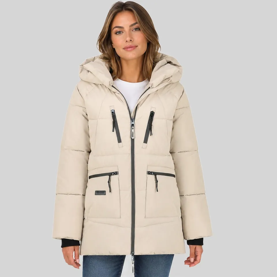 geographical-norway-badaboum-damen-parka-beige-winter-lang image 1