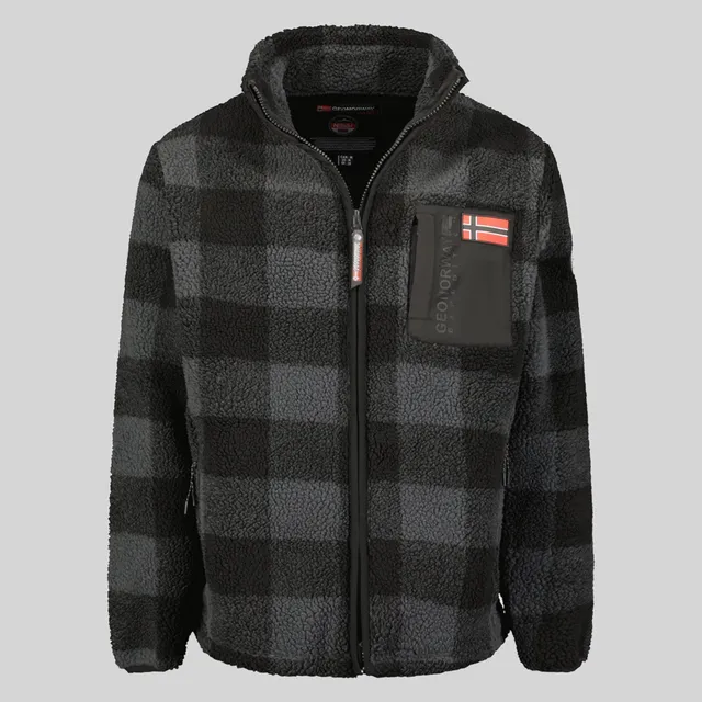 geographical-norway-tripoli-herren-fleecejacke-schwarz-kariert image 1