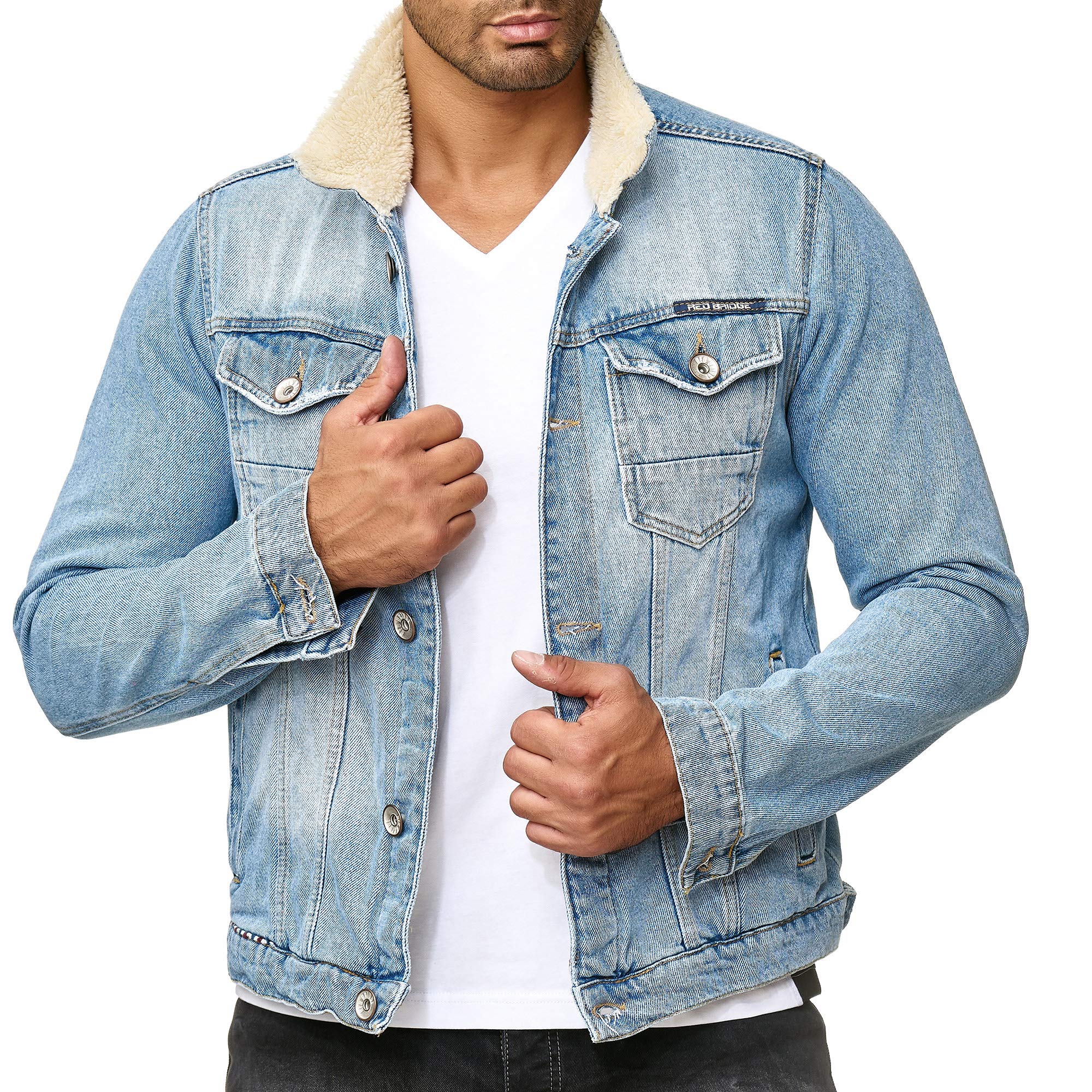 redbridge-jeansjacke-herren-trucker-sherpa-hellblau-xs image 1