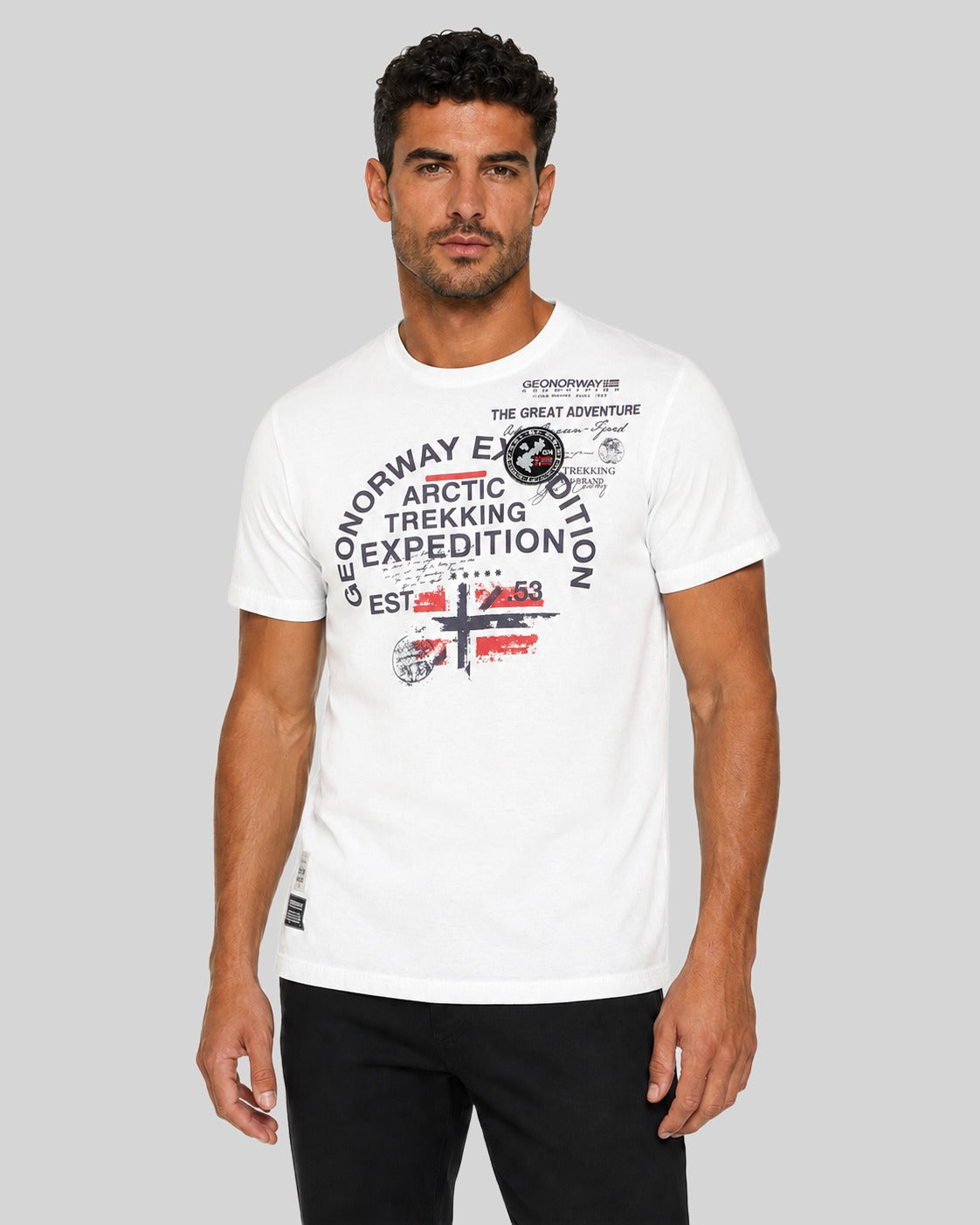 geographical-norway-jergen-herren-t-shirt-hellgrau-mit-print image 1