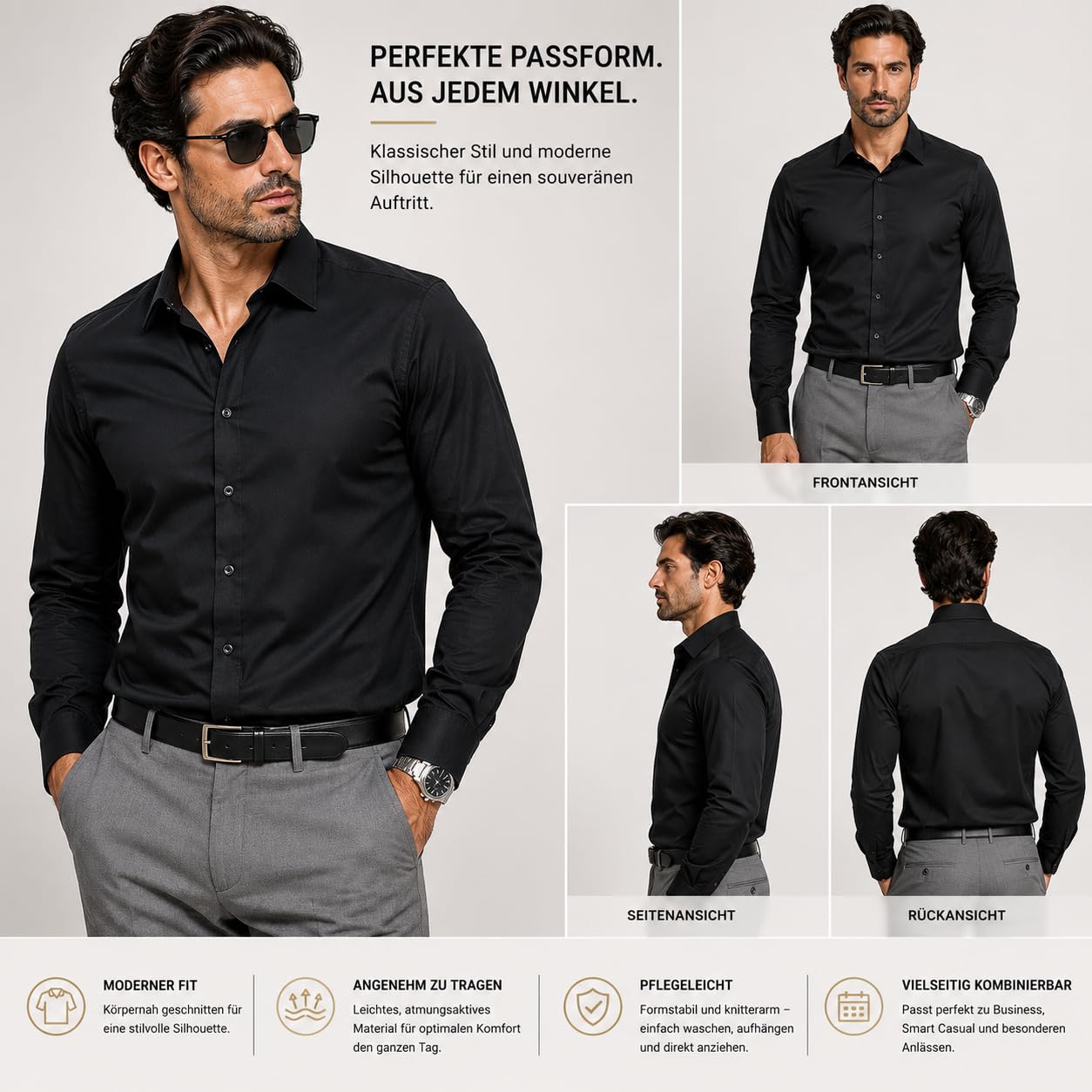 redbridge-hemden-langarmhemd-slim-fit-herren-3xl-schwarz image 7