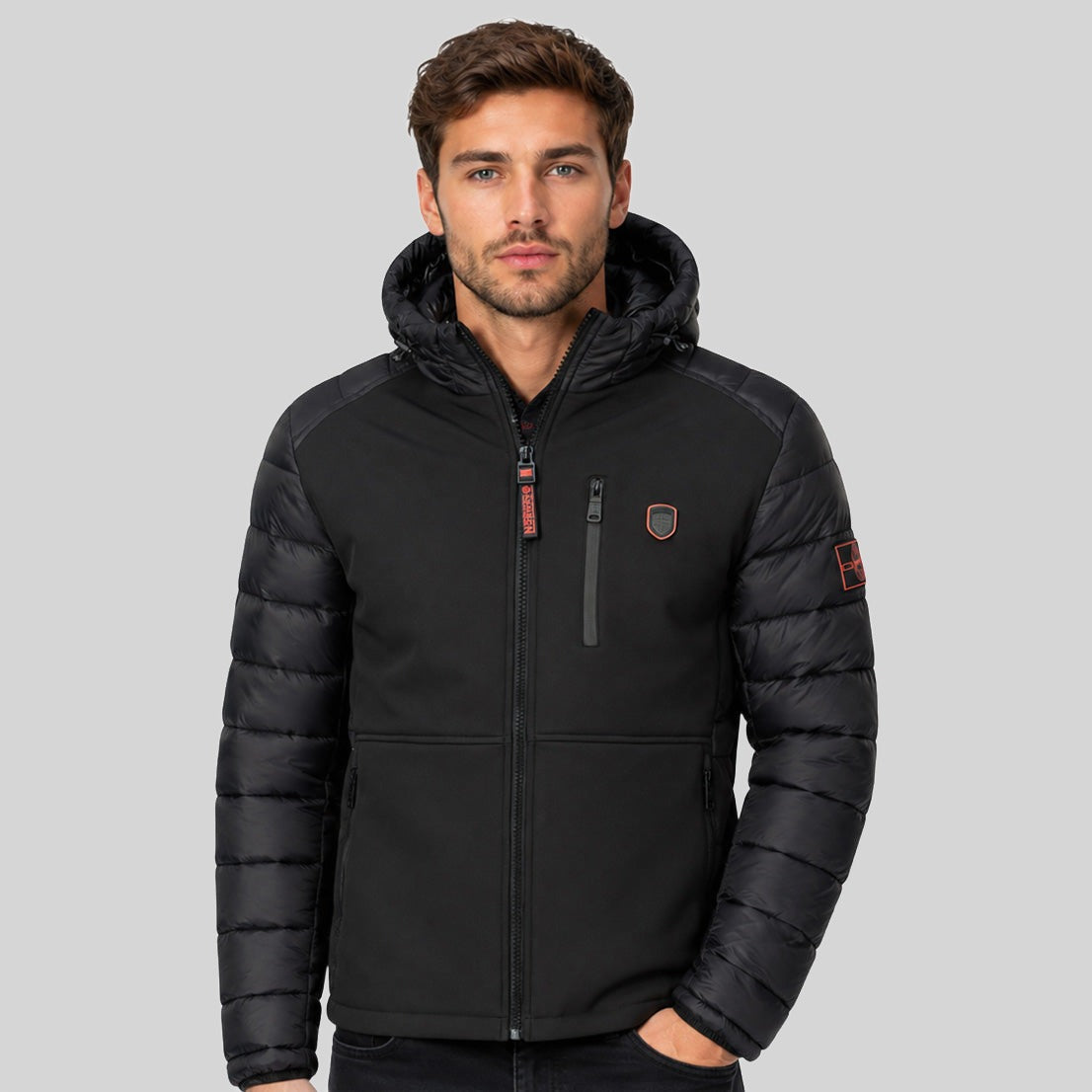 geographical-norway-cortez-herren-daunenjacke-bi-material-kapuze image 7