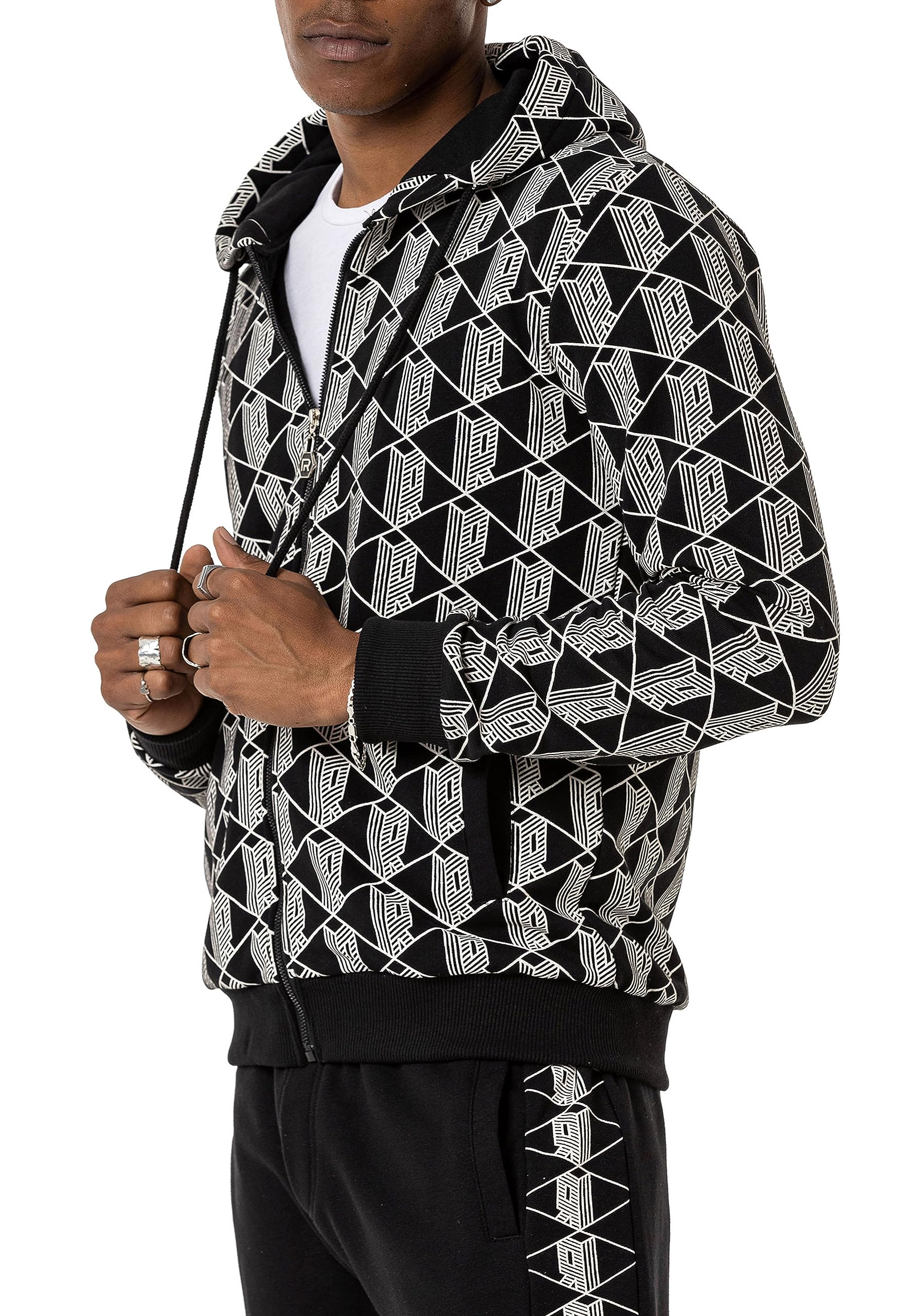 redbridge-pullover-herren-zip-hoodie-schwarz-3d-r image 3
