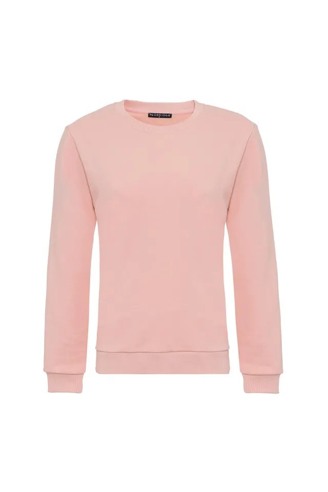 redbridge-pullover-basic-sweatshirt-damen-rosa-baumwolle image 1