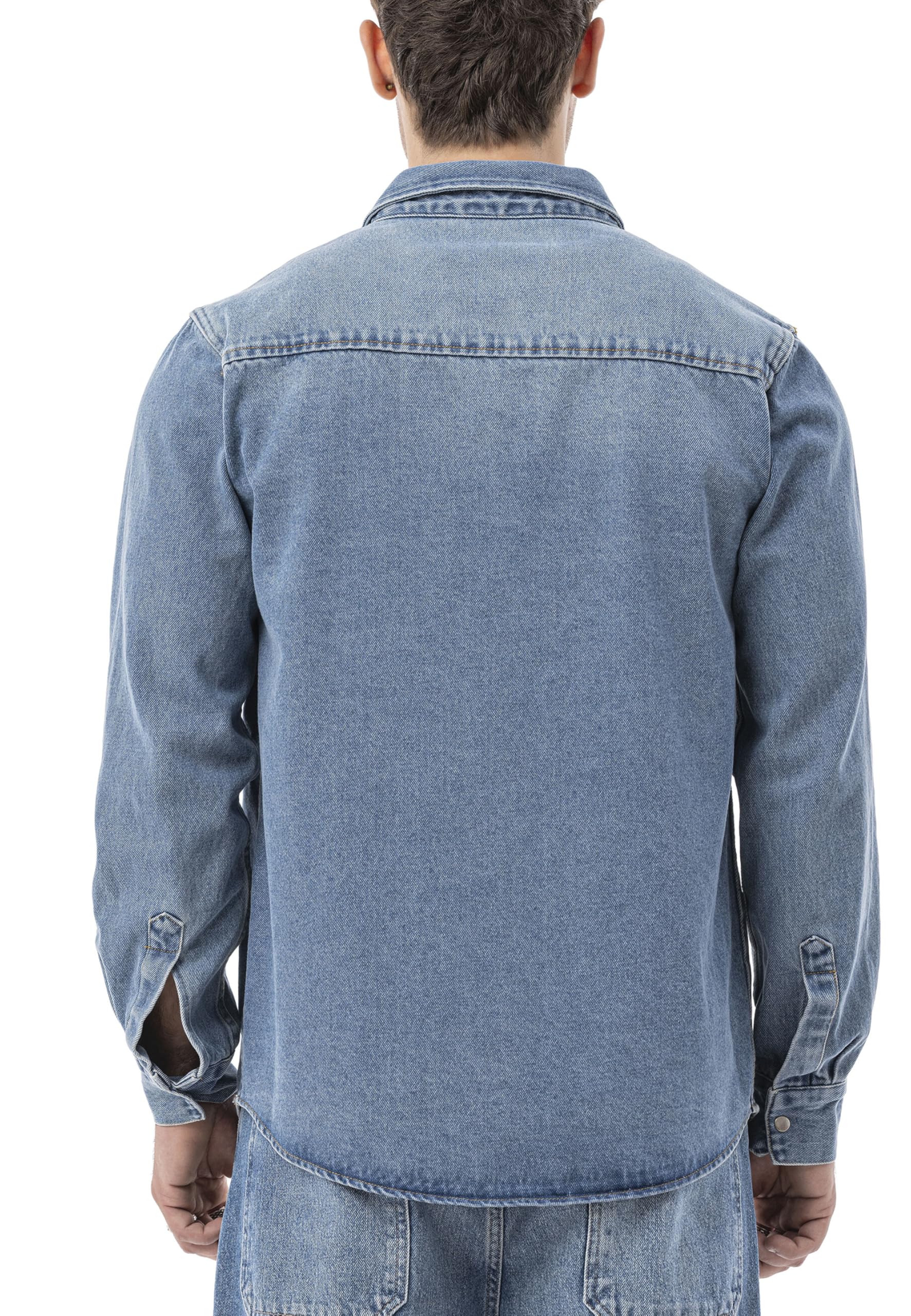 redbridge-spruce-denim-hemdjacke-xxl-blau-druckkn-pfe image 6
