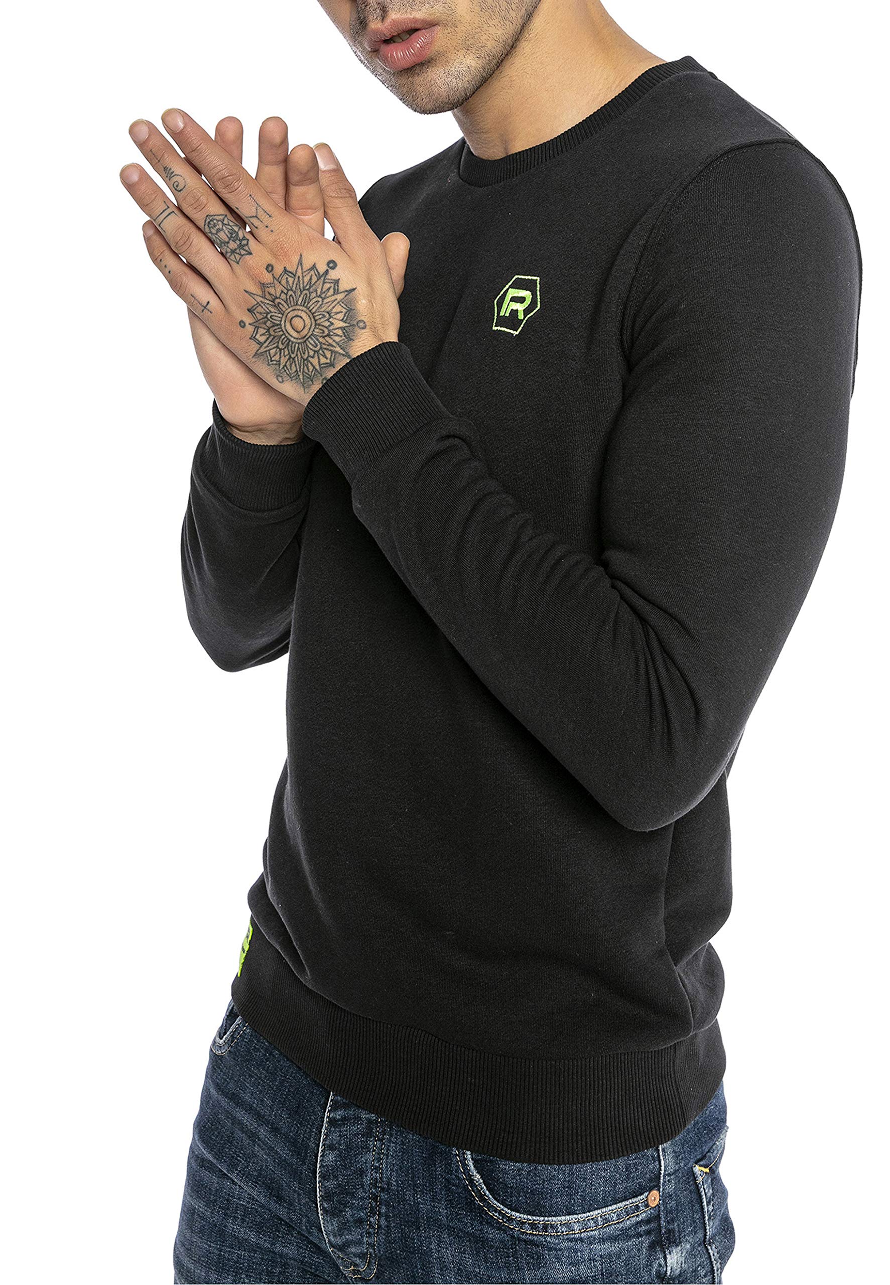 redbridge-sweater-neon-logo-stitch-herren-pullover image 3