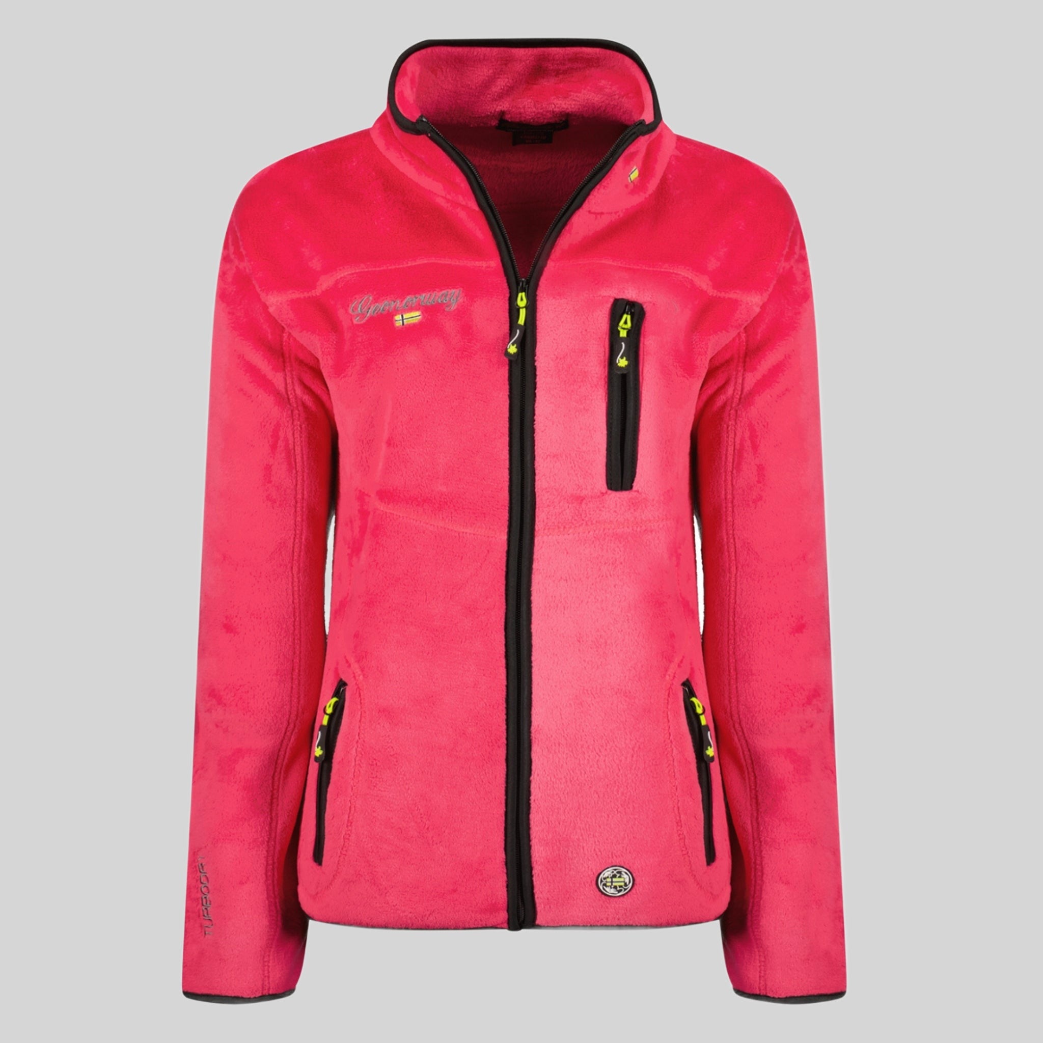 geographical-norway-tamoureuse-damen-fleecejacke-hellgrau-taschen image 7