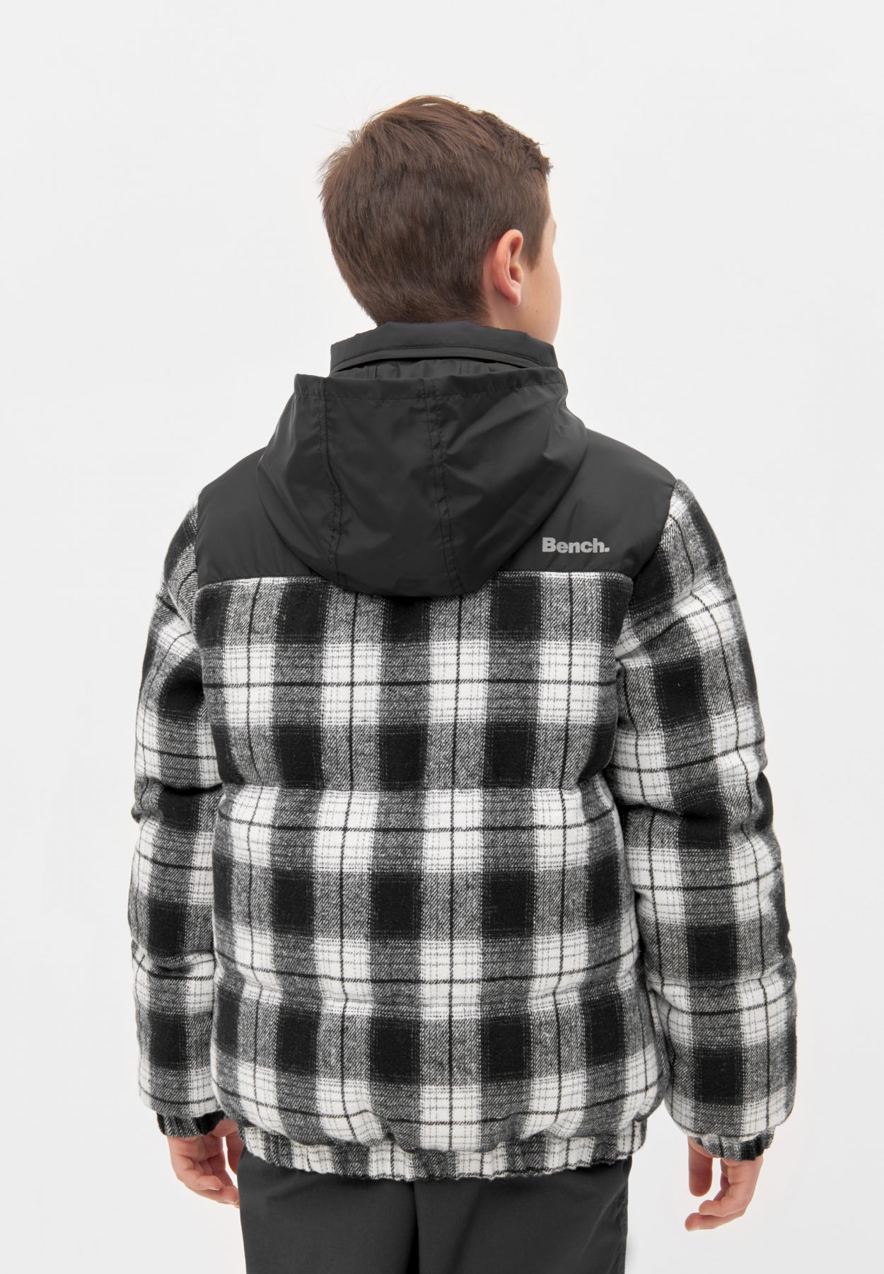 bench-lumberg-winterjacke-jungen-black-white-check-karo image 3