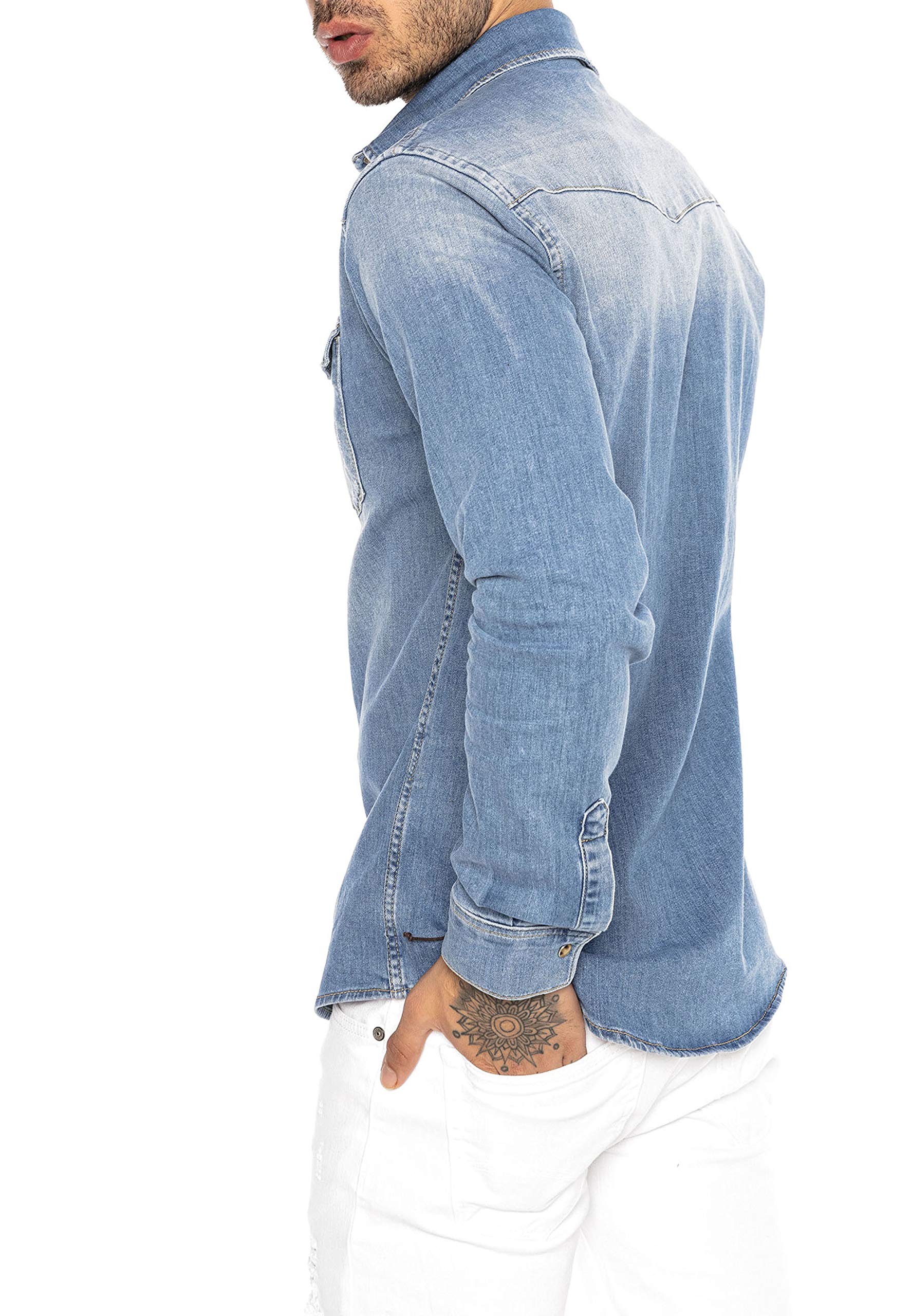 redbridge-premium-denim-jeanshemd-herren-langarm-casual image 4