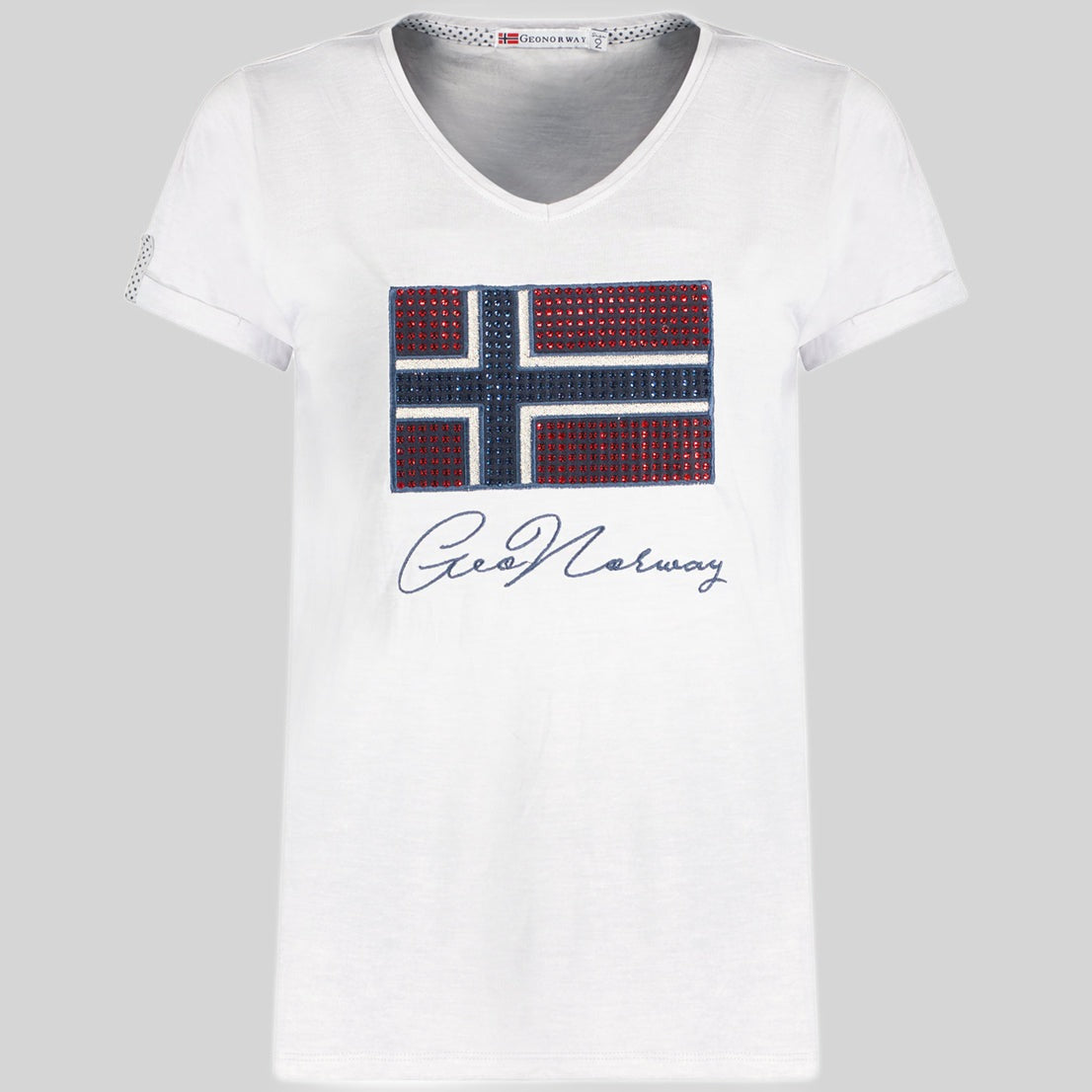 geographical-norway-joisette-damen-t-shirt-weiss-v-ausschnitt image 3