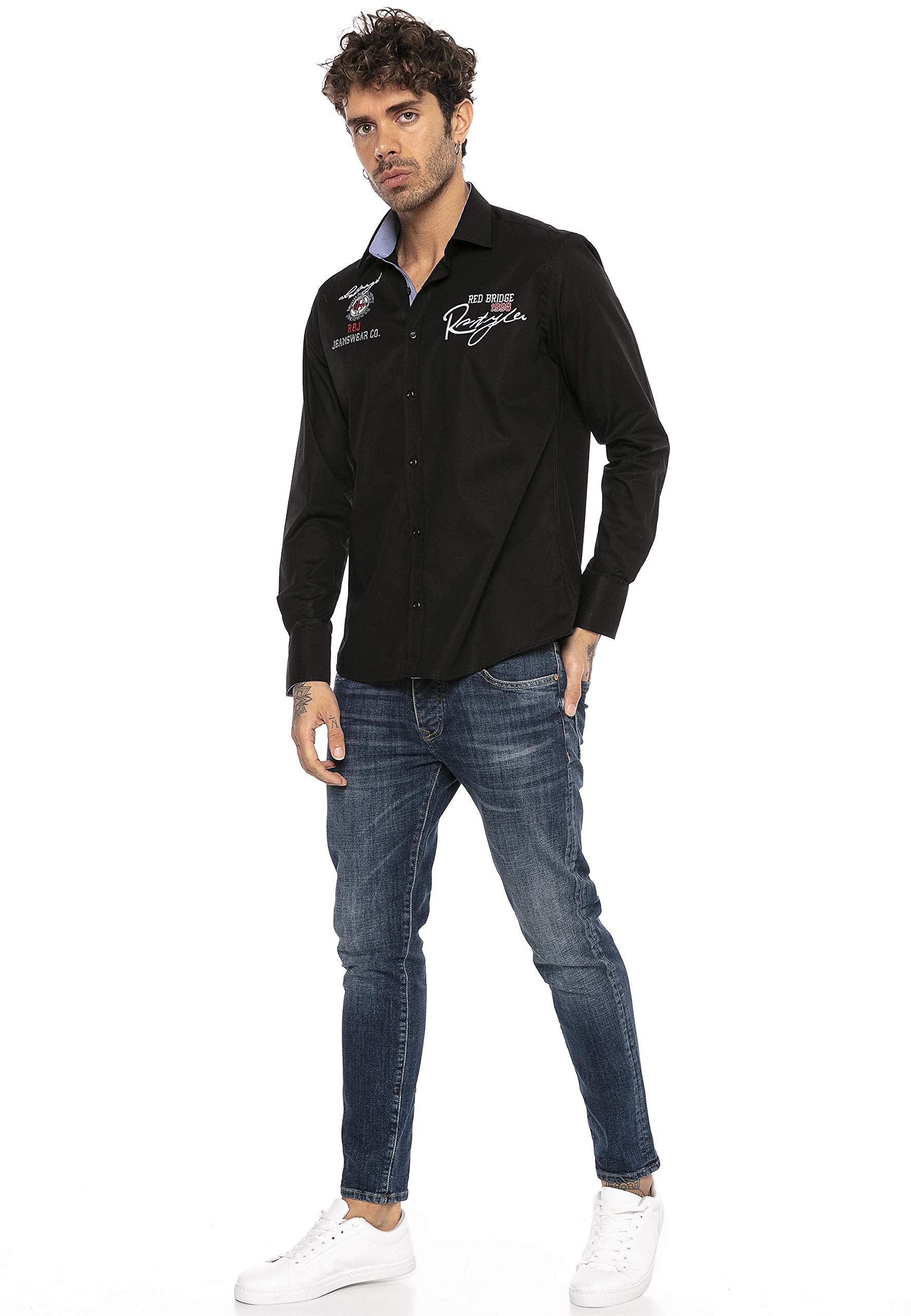 redbridge-freizeithemd-herren-casual-langarm-baumwolle-mint image 3