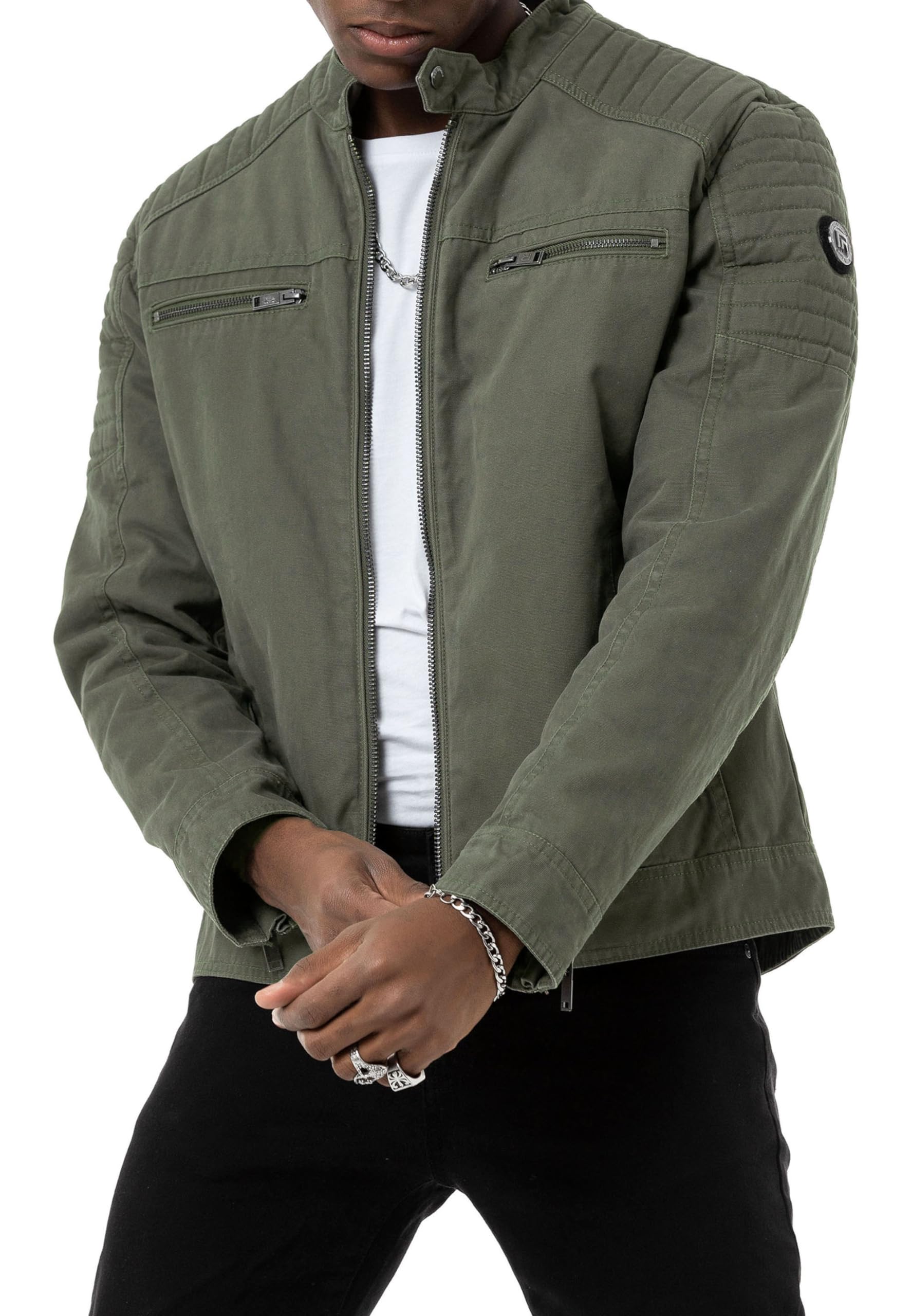 redbridge-jacke-herren-biker-m6138-xxl-schwarz-baumwolle image 5