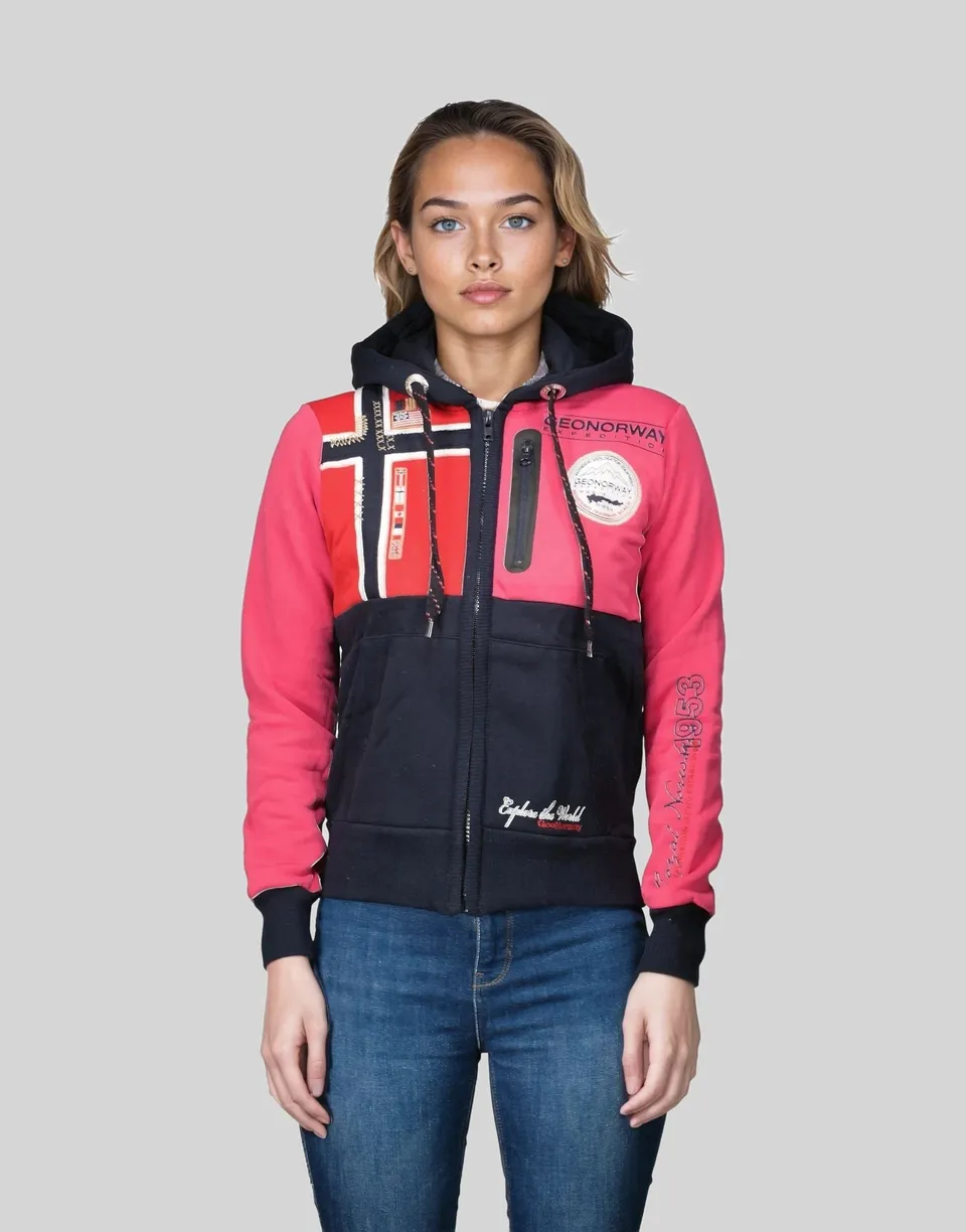 geographical-norway-gexplore-sweatjacke-damen-mit-kapuze image 1