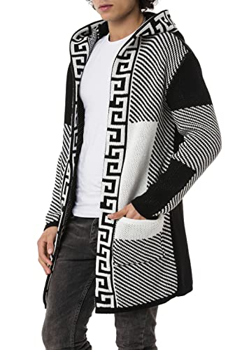 redbridge-cardigans-strickjacke-m3644-kapuze-schwarz-wei-lang image 8