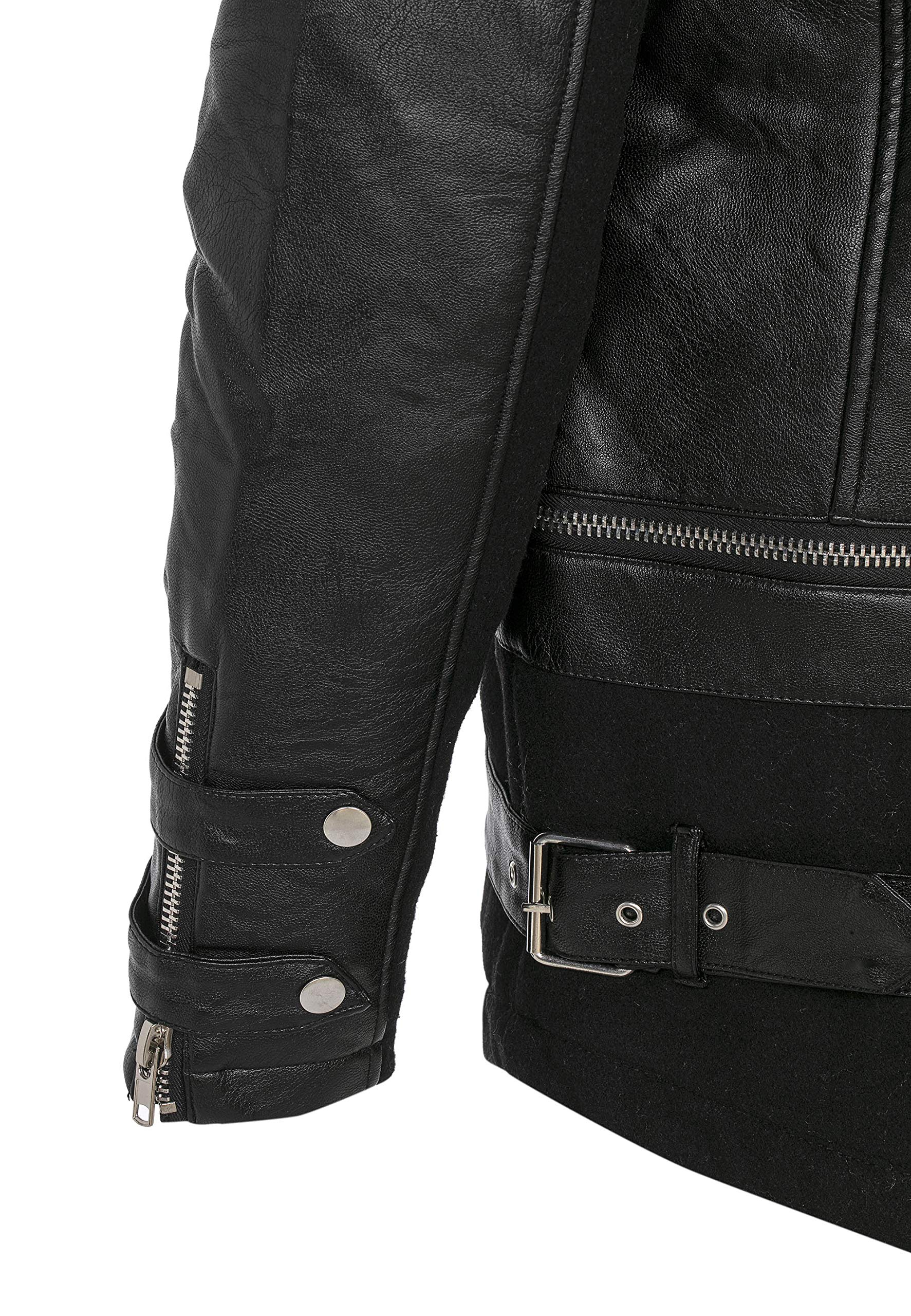 redbridge-oberbekleidung-kunstleder-jacke-herren-schwarz-biker image 8
